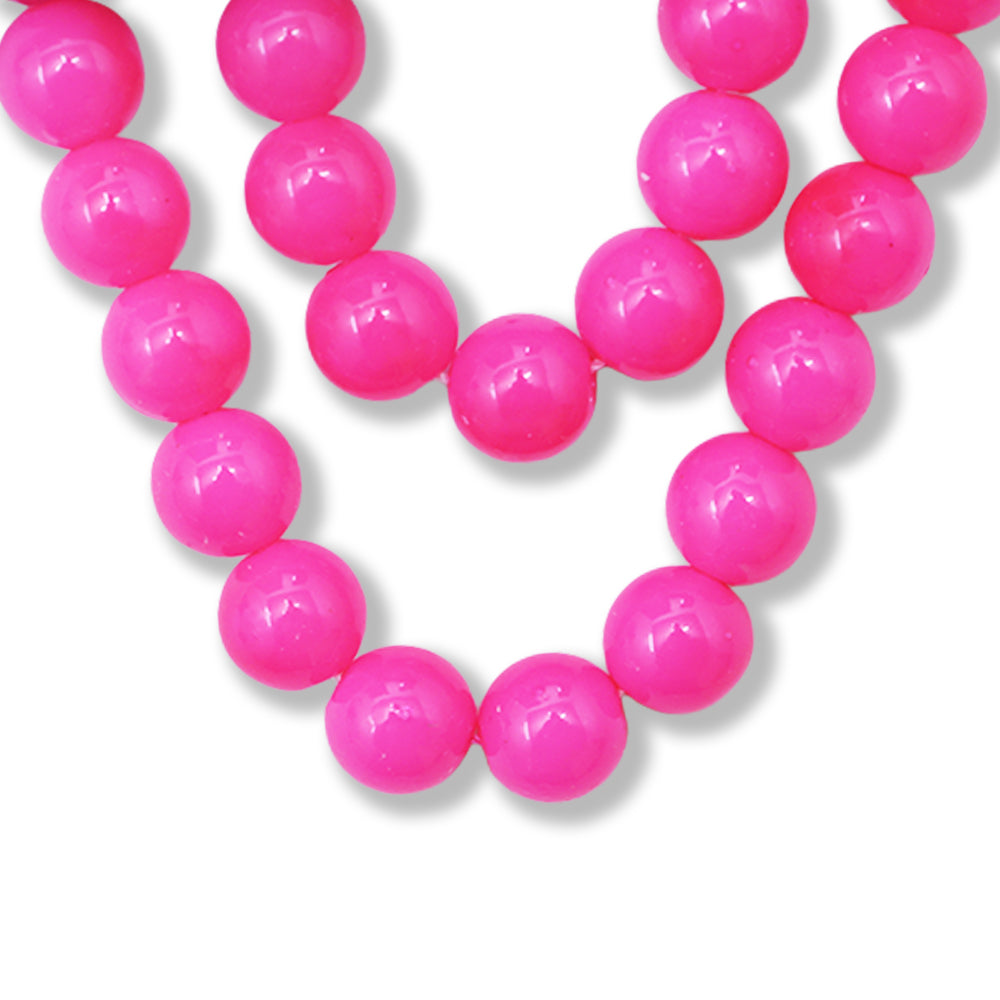 Acrylic Beads Fuchsia 1 String