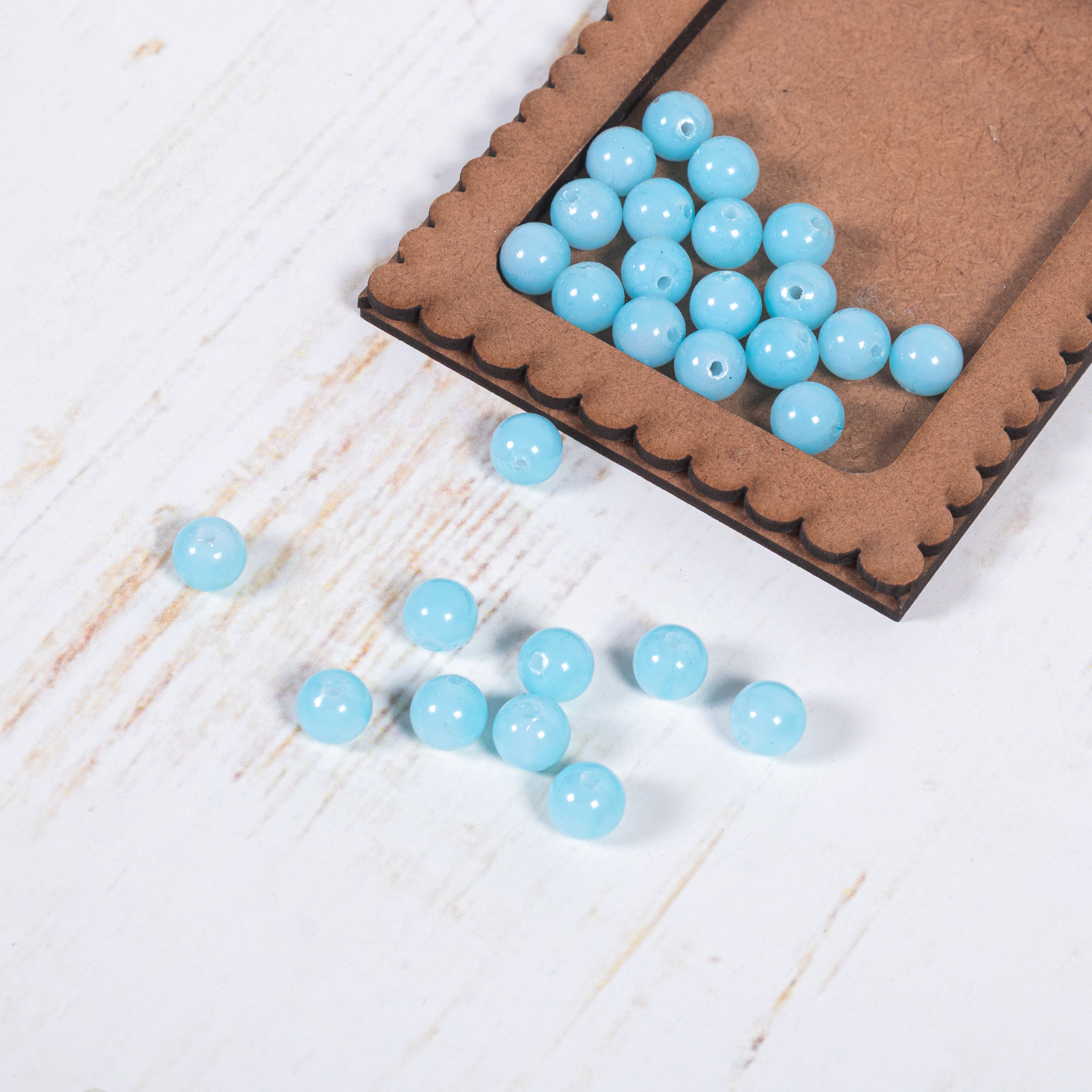 Acrylic Beads Sky Blue 1 String