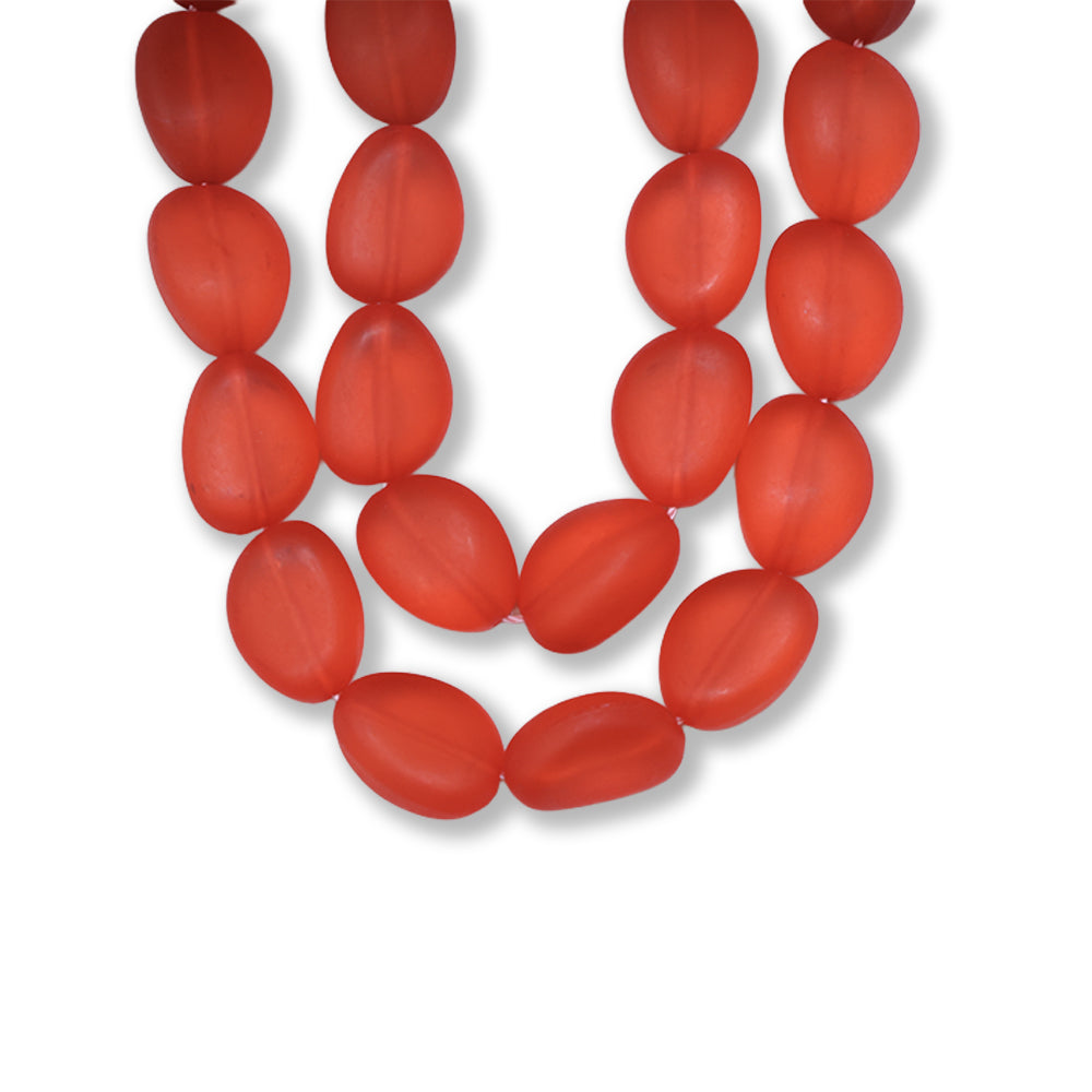 Designer Acrylic Beads Cherry Red 1 String