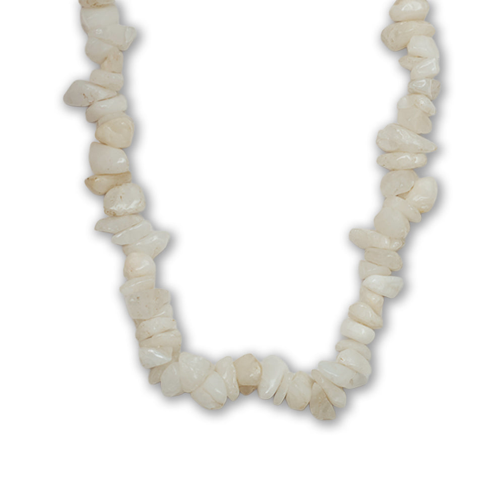 Handmade Glass Chip Beads Ivory Approx 15gm