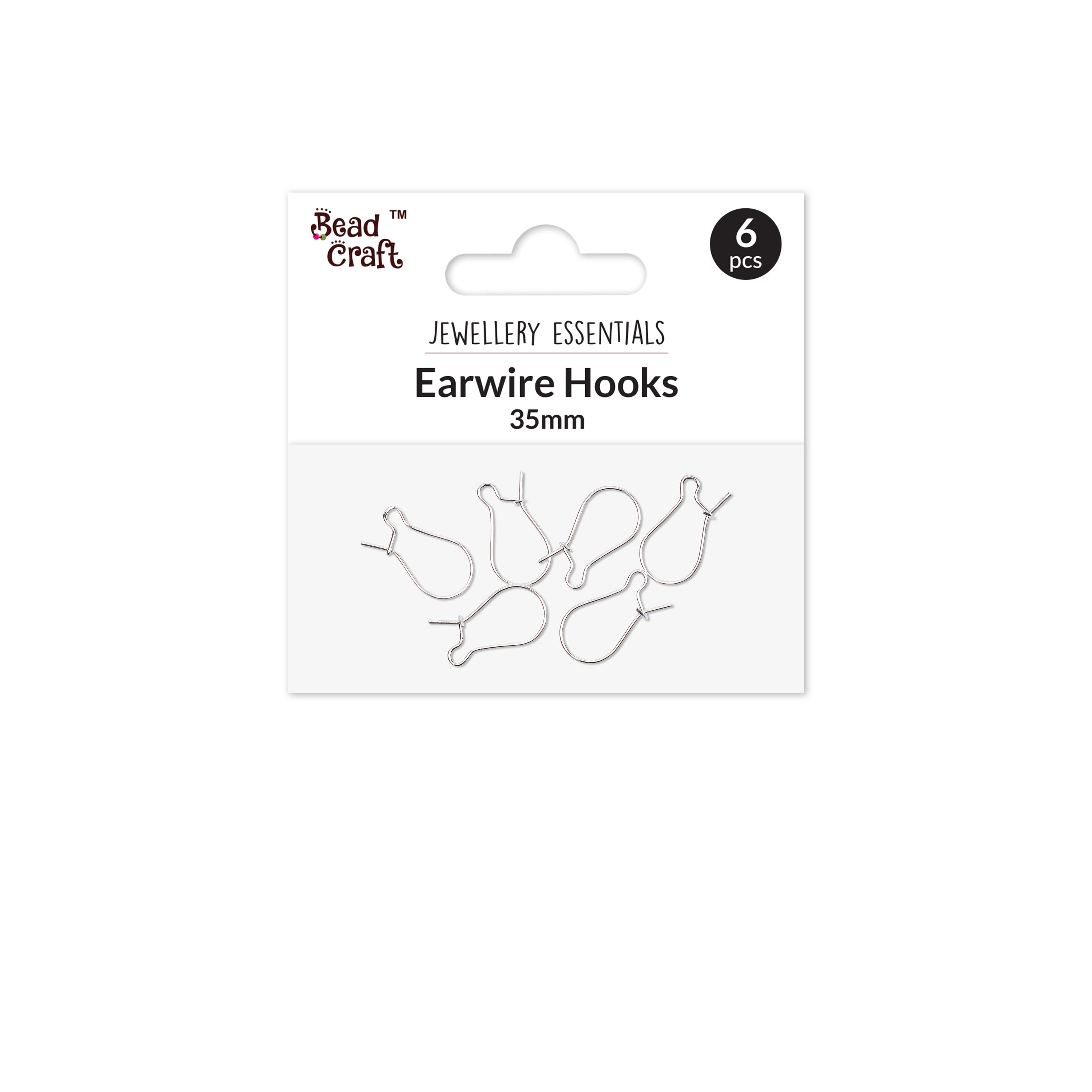 Jewellery Findings Drop Clasps U Hoop 20mm Silver 6Pc – Itsy Bitsy