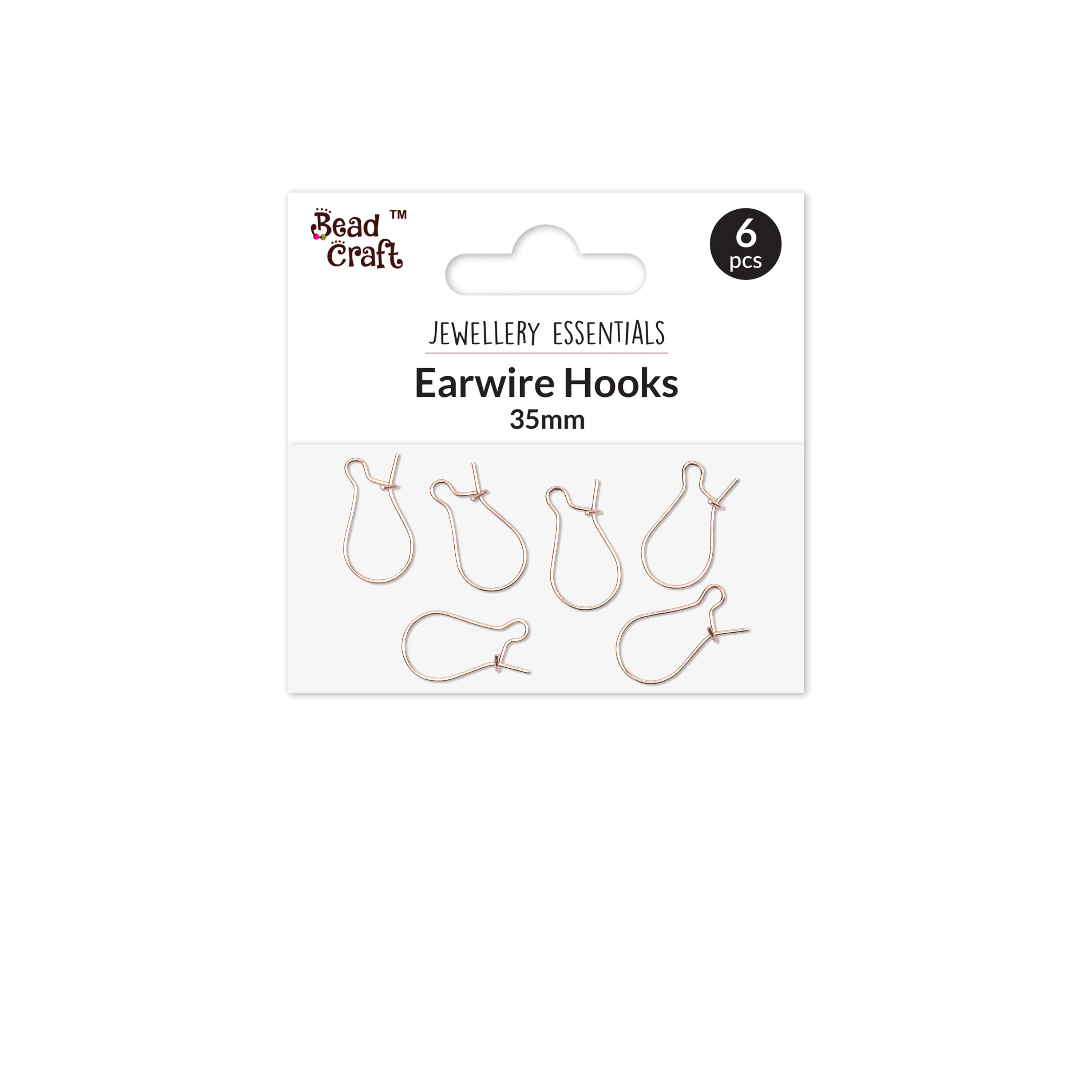 Jewellery Findings Drop Clasps U Hoop 20mm Rose Gold 6Pc – Itsy Bitsy