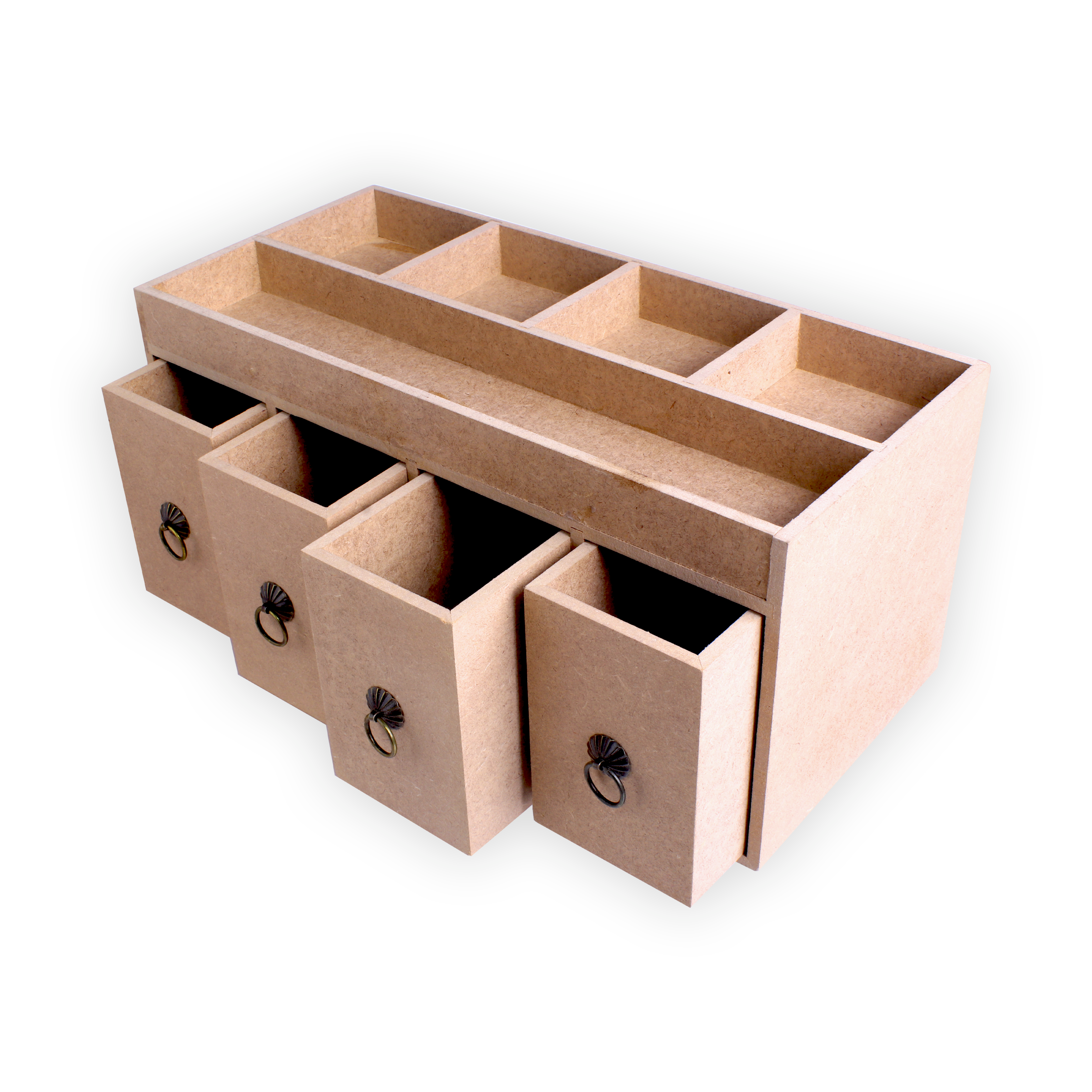 MDF Table Organizer With Drawers Approx L33 X W15.2 X D15.2cm 5.5mm Thick 1pc