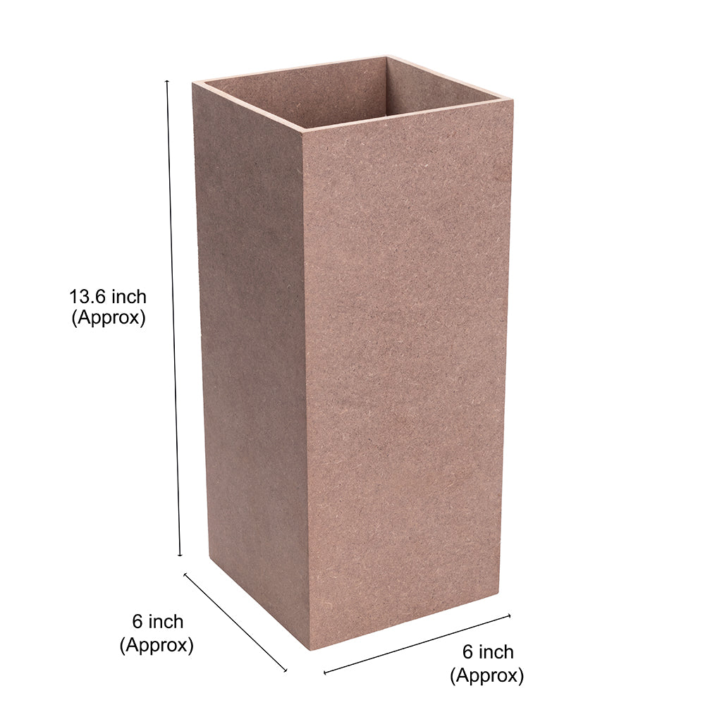 MDF Plant Holder L6 X W6 X H14Inch 1 Pc