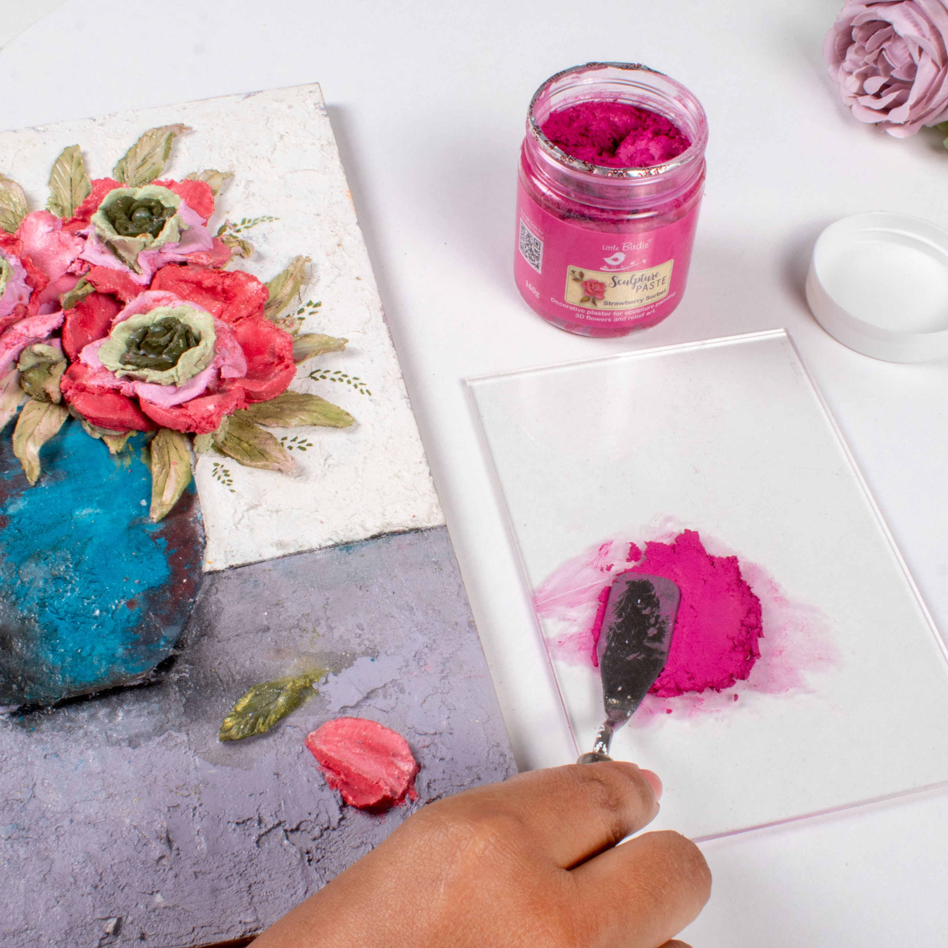 Sculpture Paste Strawberry Sorbet 400gm Bottle