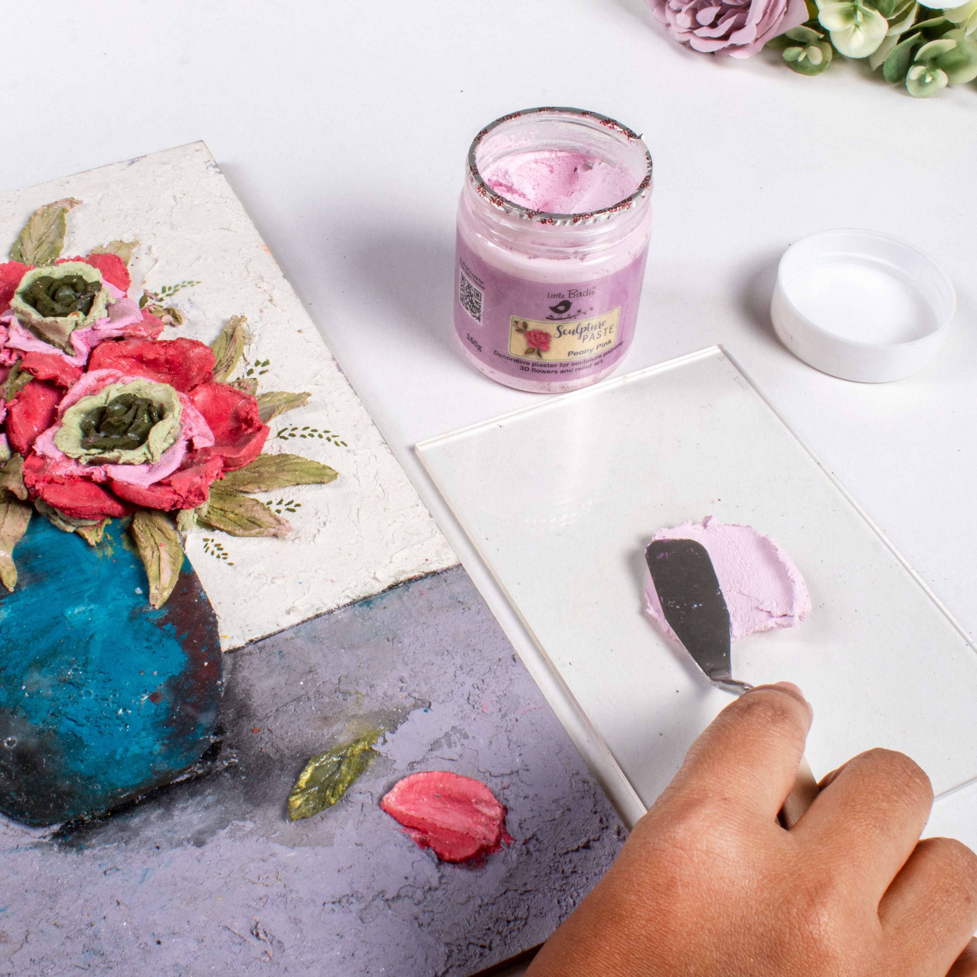 Sculpture Paste Peony Pink 160gm Bottle