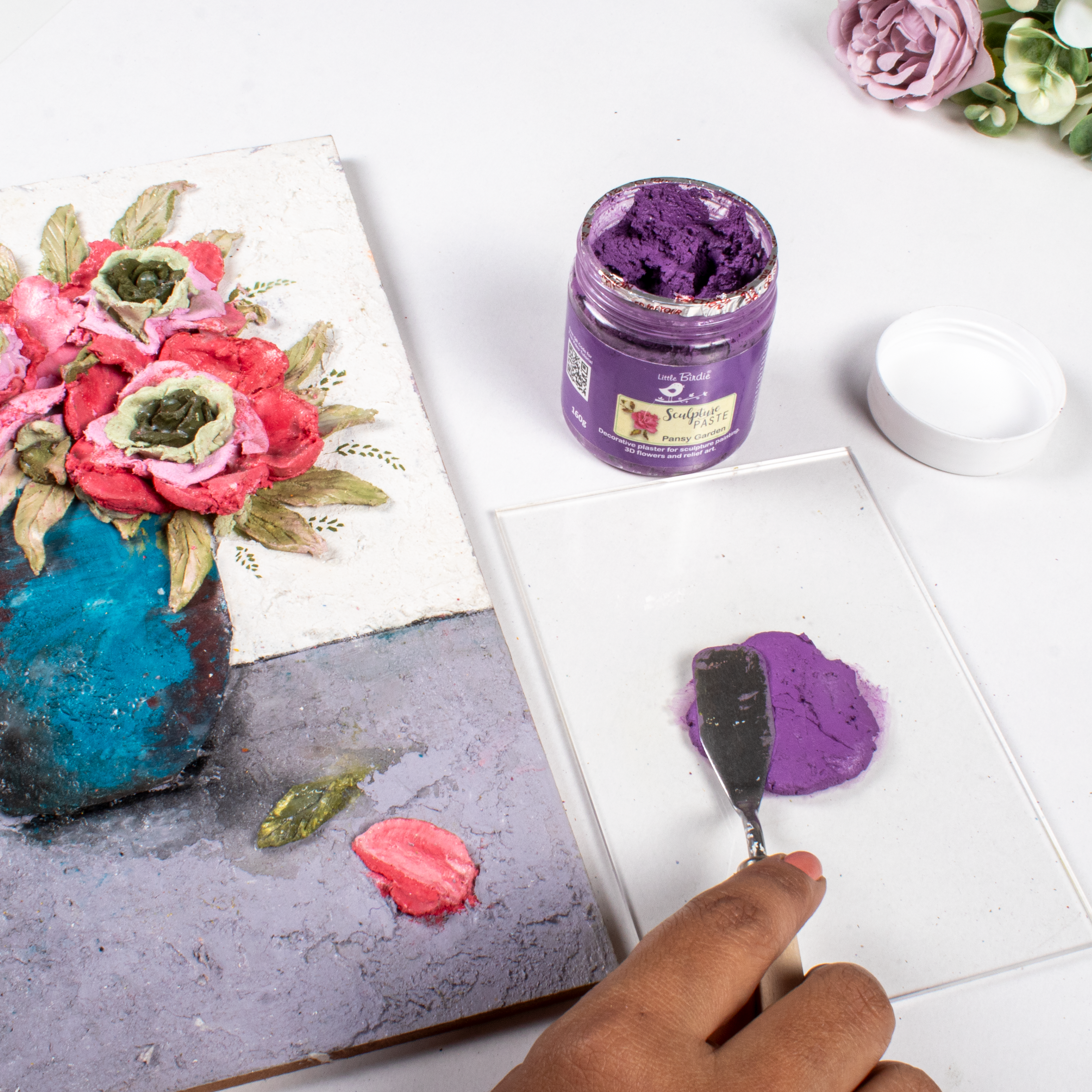 Sculpture Paste Pansy Garden 160gm Bottle