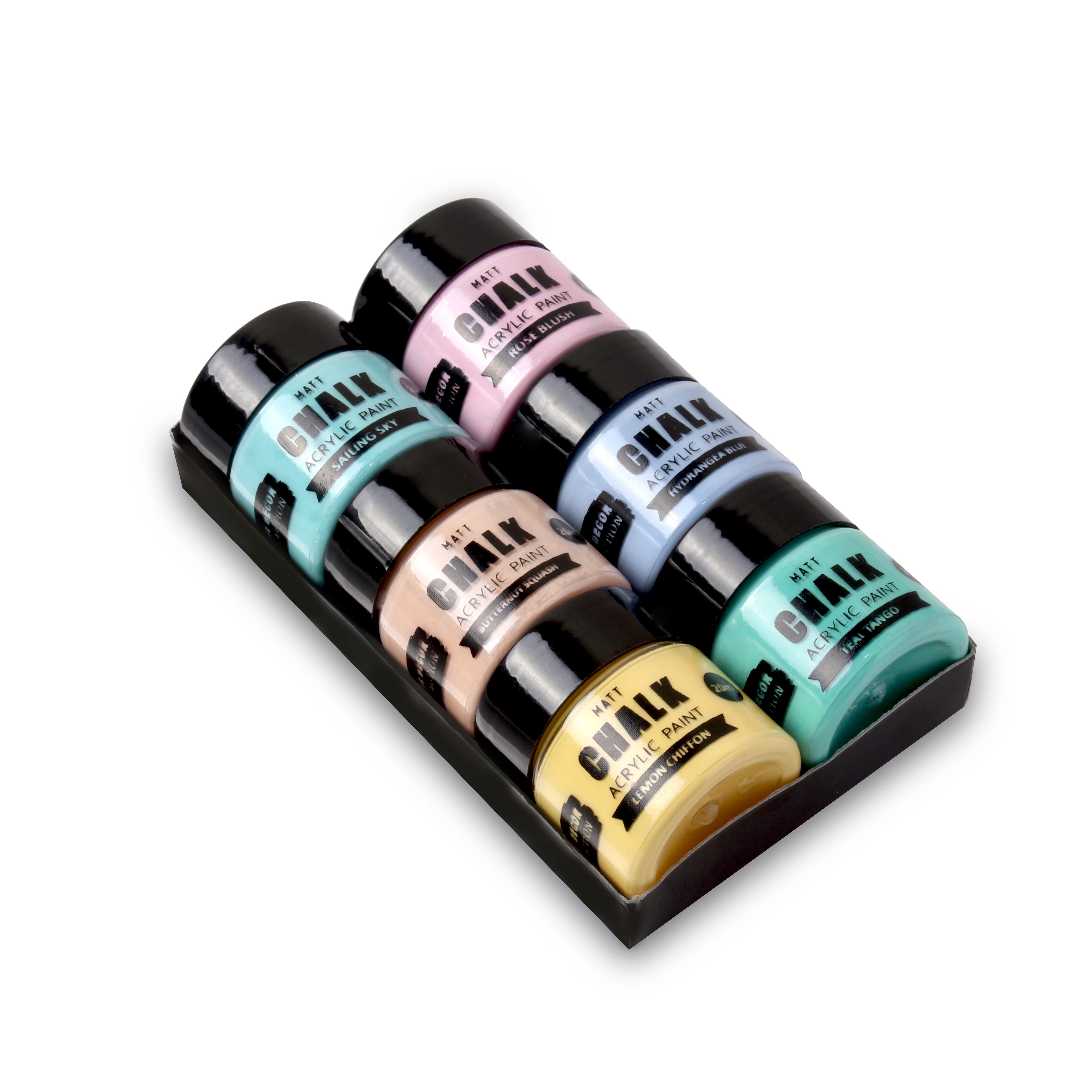 Home Decor Chalk Paint Muted Tones 6Pcs X 20ml 1 Kit