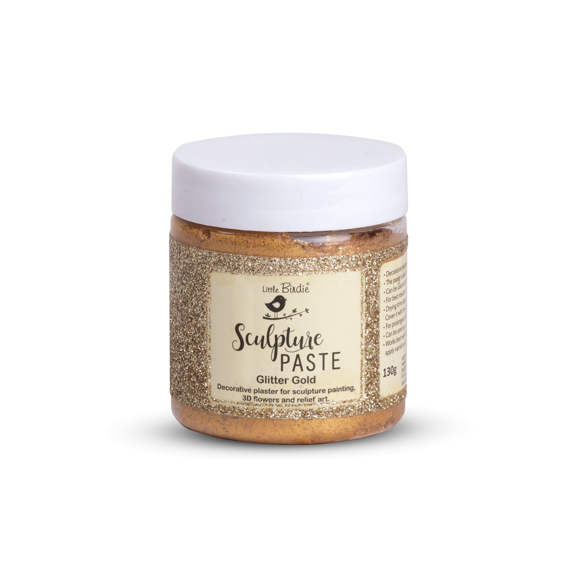 Sculpture Paste Glitter Gold 130gm Bottle