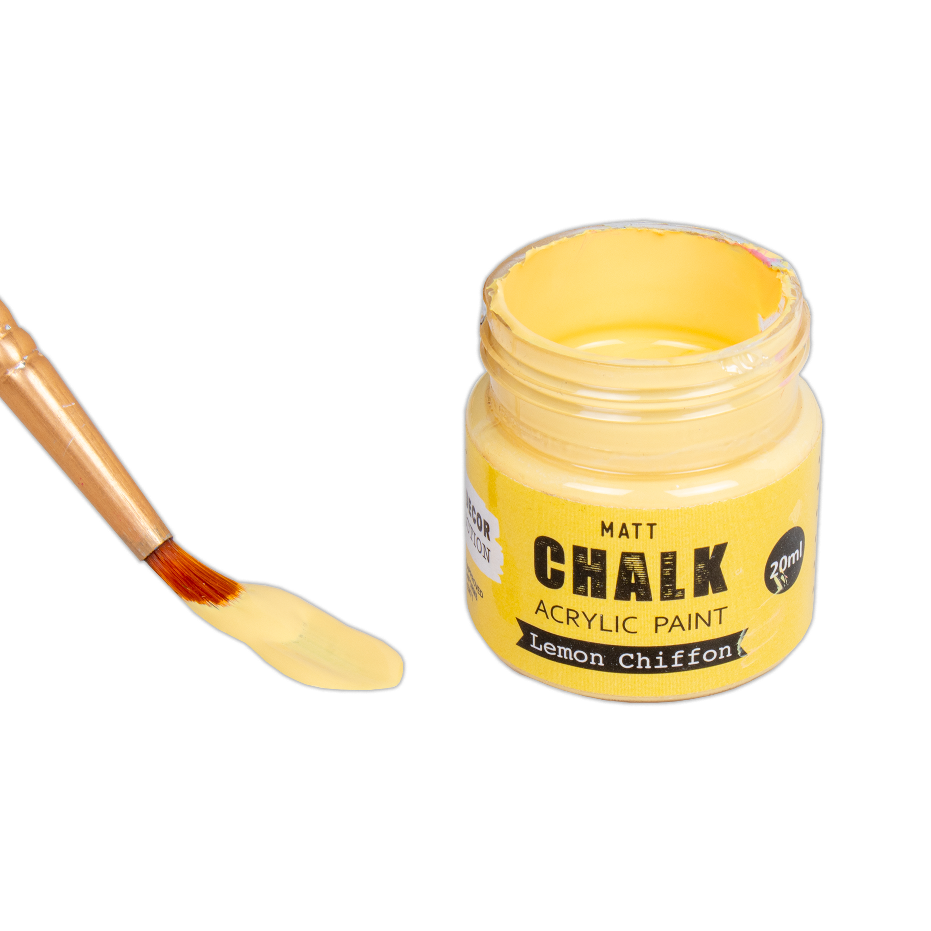 Home Decor Chalk Paint Lemon Chiffon 20ml Bottle