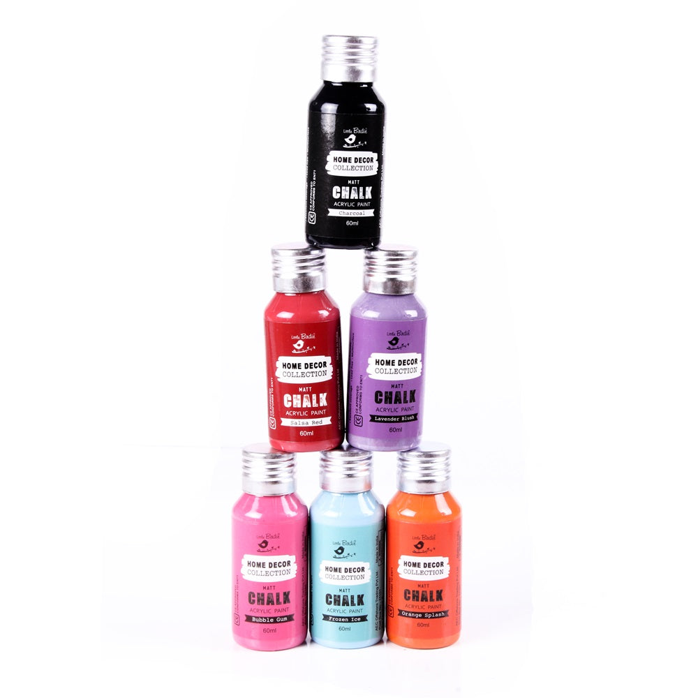 Home Decor Chalk Paint Kit Vibrant 6Pcs X 60ml