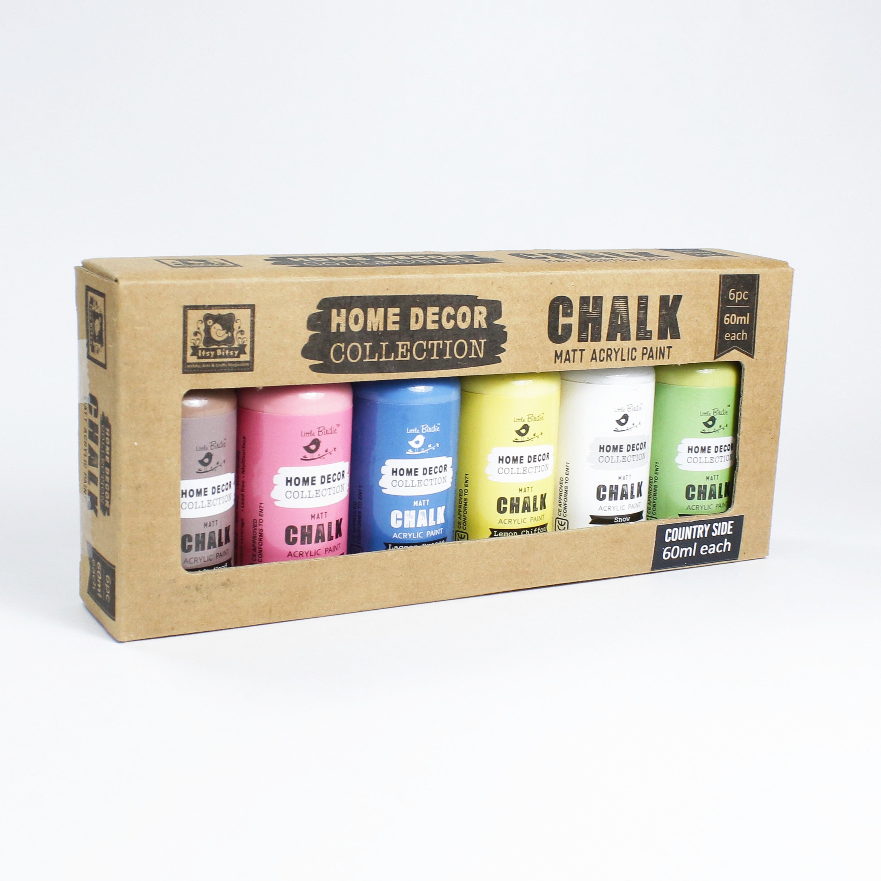 Home Decor Chalk Paint Kit  6Pcs X 60ml - Countryside