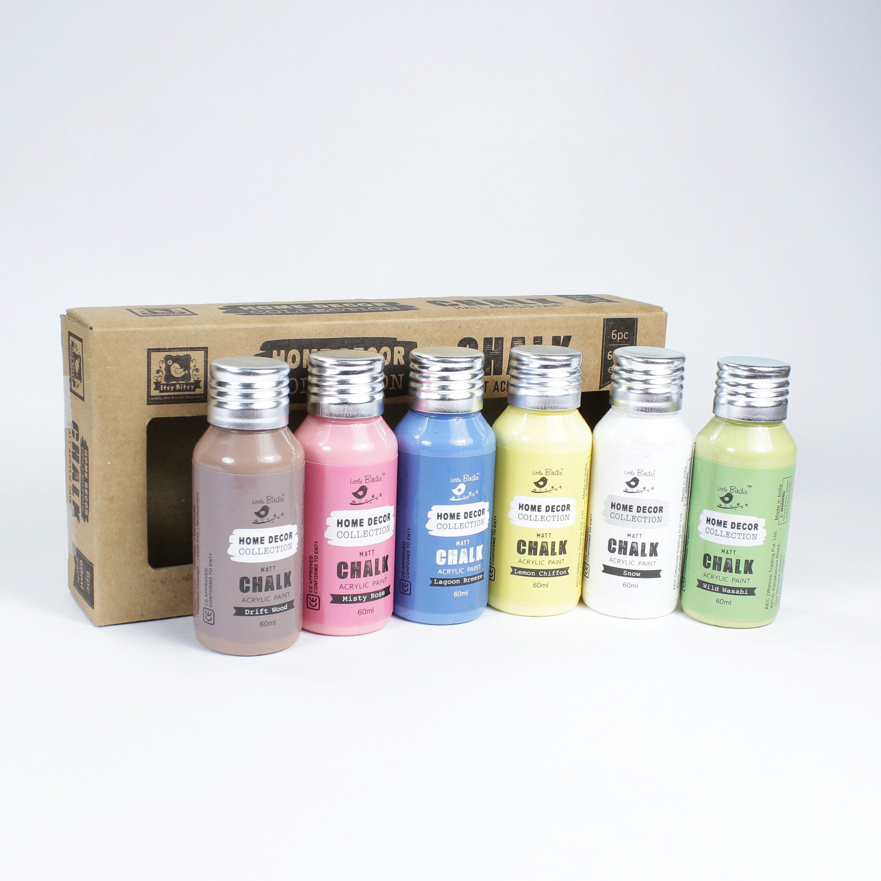Home Decor Chalk Paint Kit  6Pcs X 60ml - Countryside