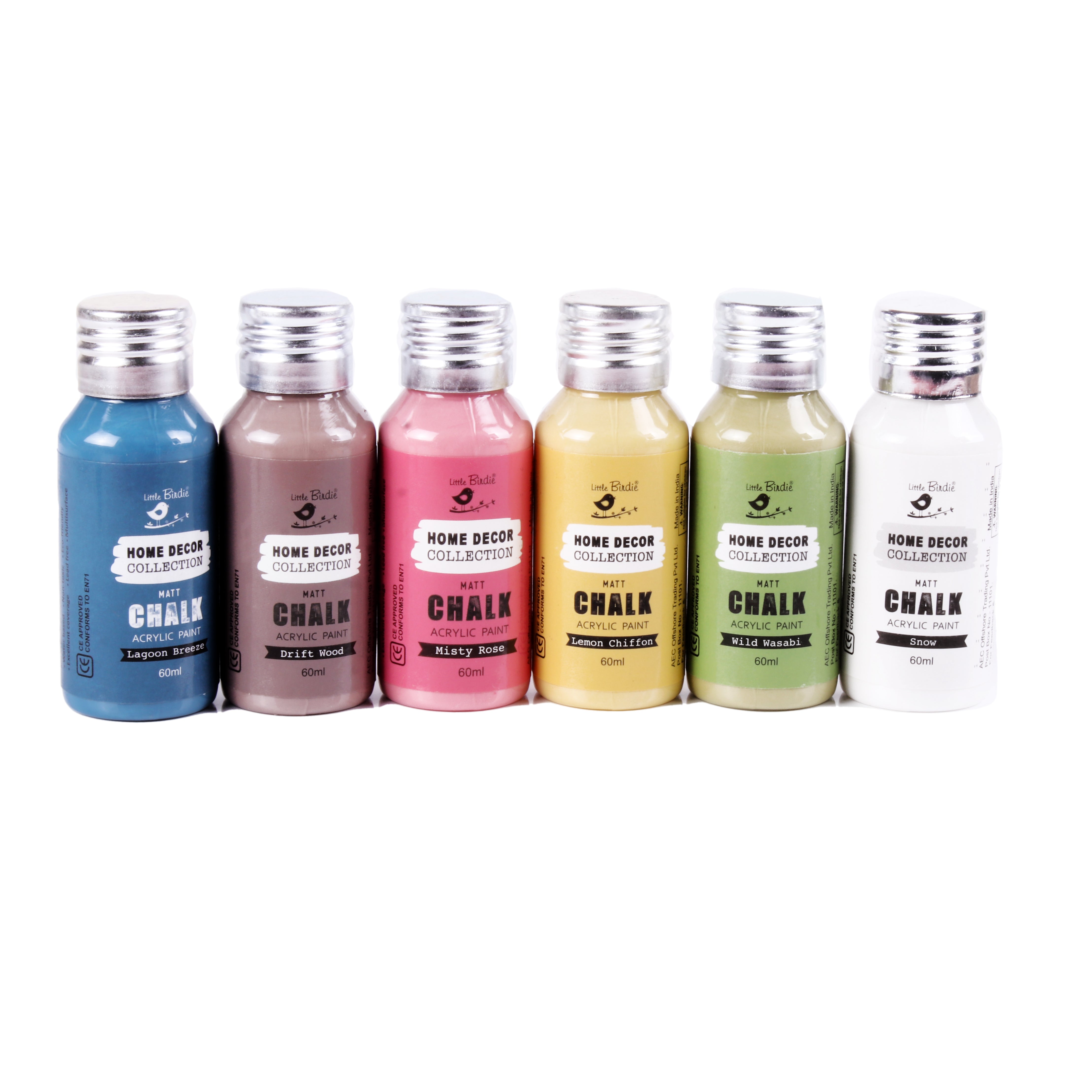 Home Decor Chalk Paint Kit  6Pcs X 60ml - Countryside