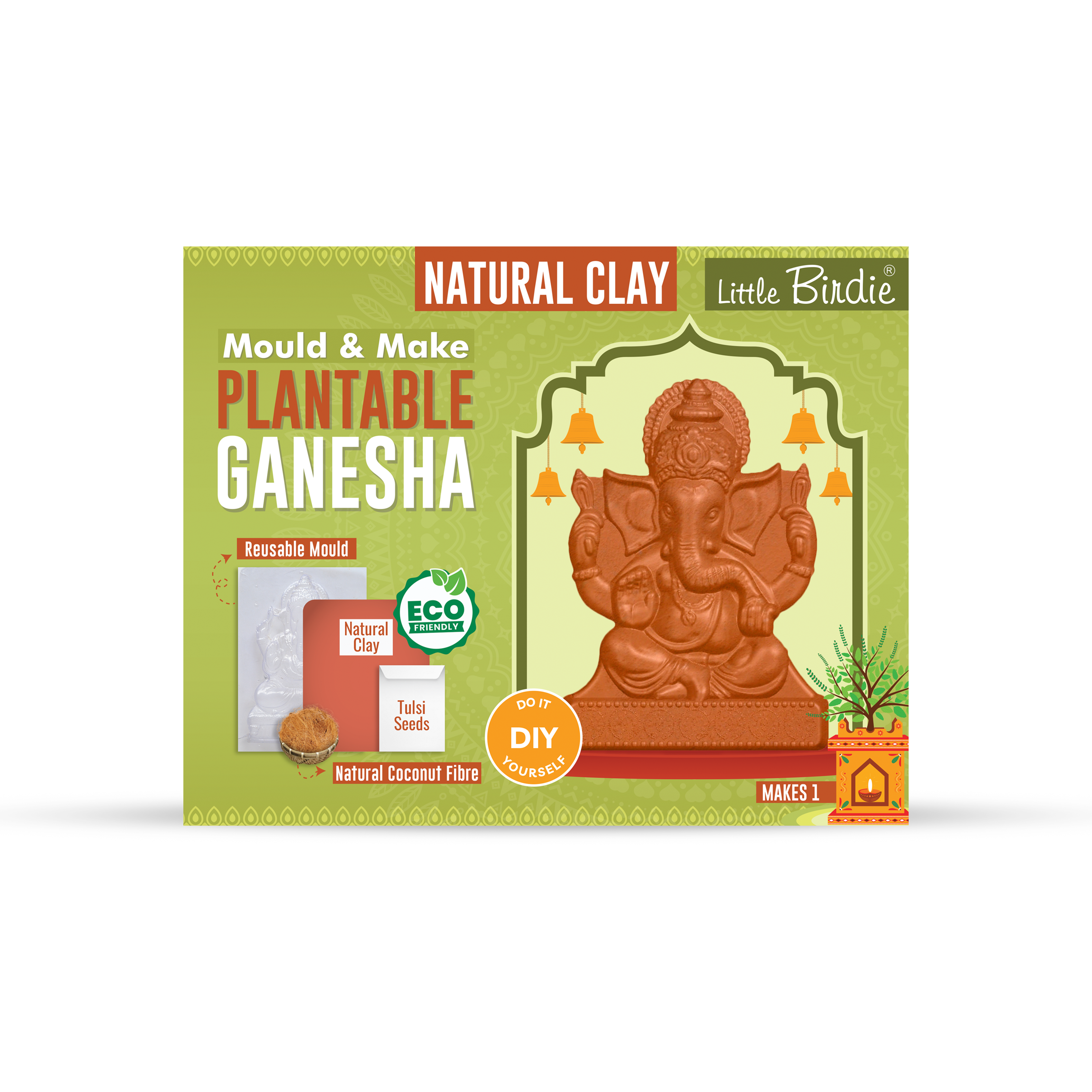DIY Mould & Make Plantable Ganesha Kit 1 Box
