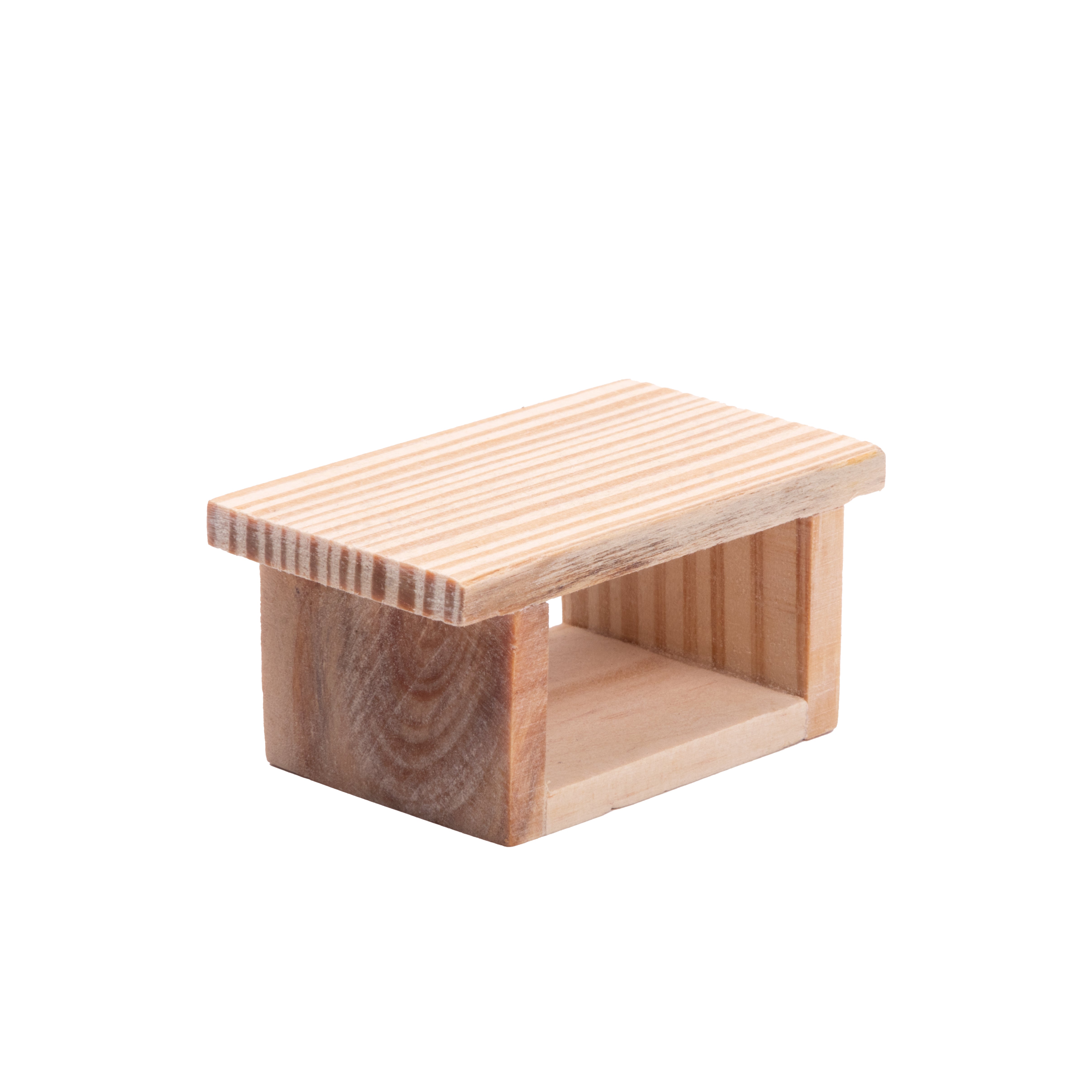 Wooden Miniature Desk Approx L2.51inch x W1.49inch x H1.22inch 1pc