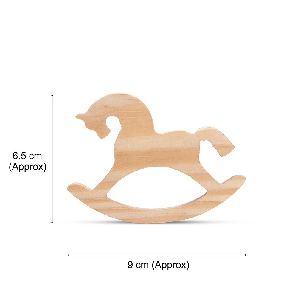 Wooden Miniature Rocking Horse Approx L3.5 X W2.7Inch 1 Pc