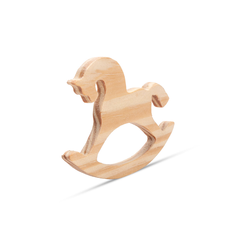Wooden Miniature Rocking Horse Approx L3.5 X W2.7Inch 1 Pc