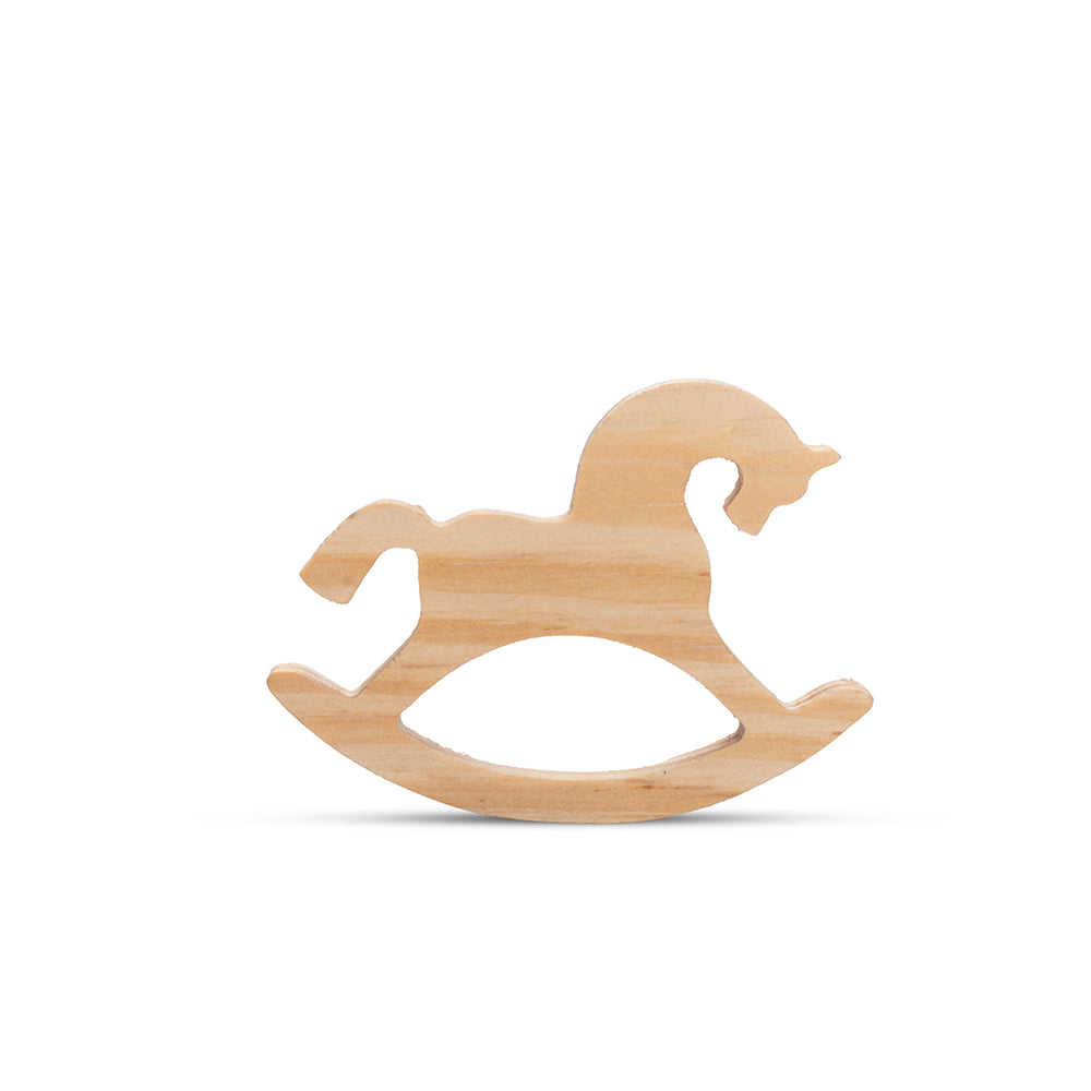 Wooden Miniature Rocking Horse Approx L3.5 X W2.7Inch 1 Pc