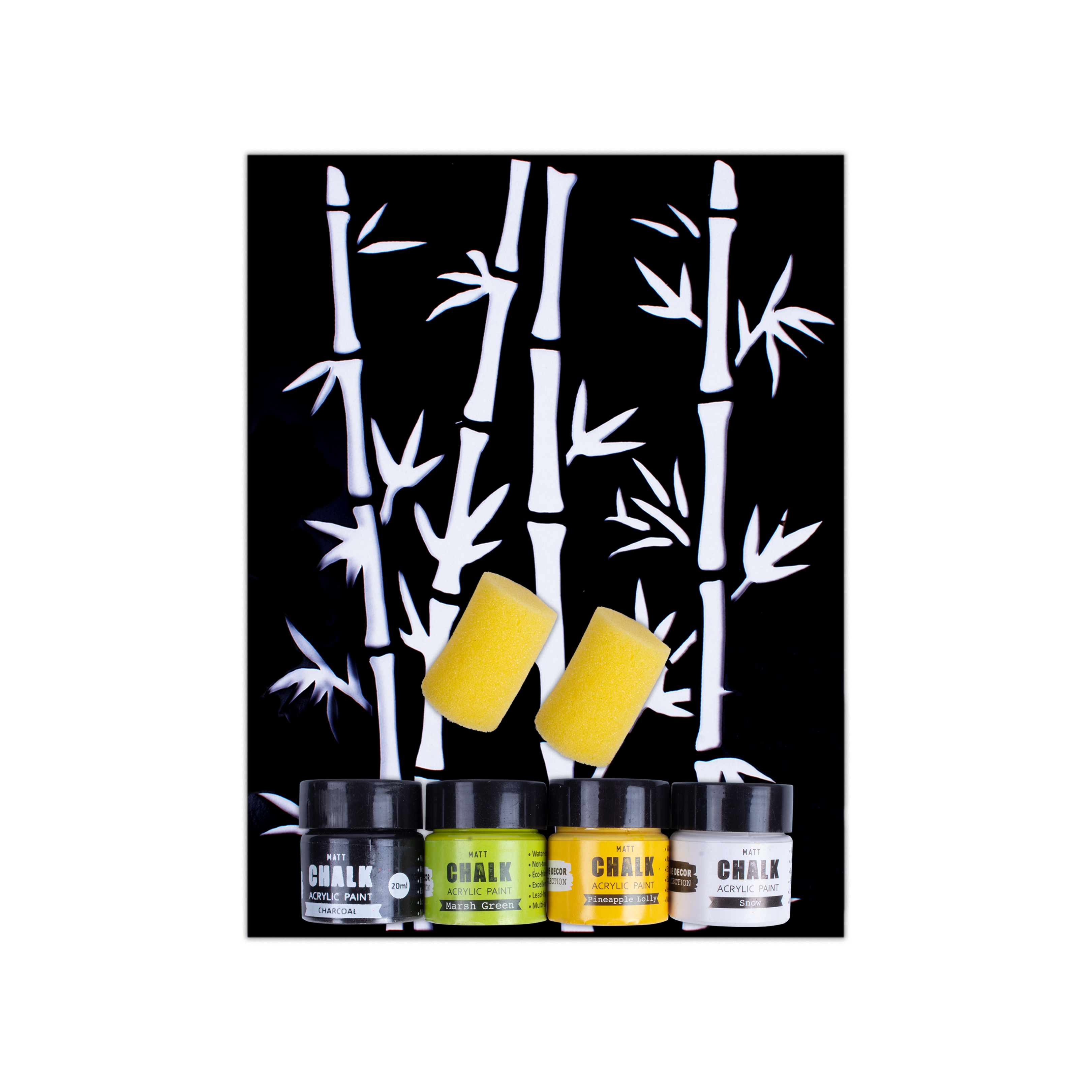 Diy Bamboo Stencil Art Kit 1Box