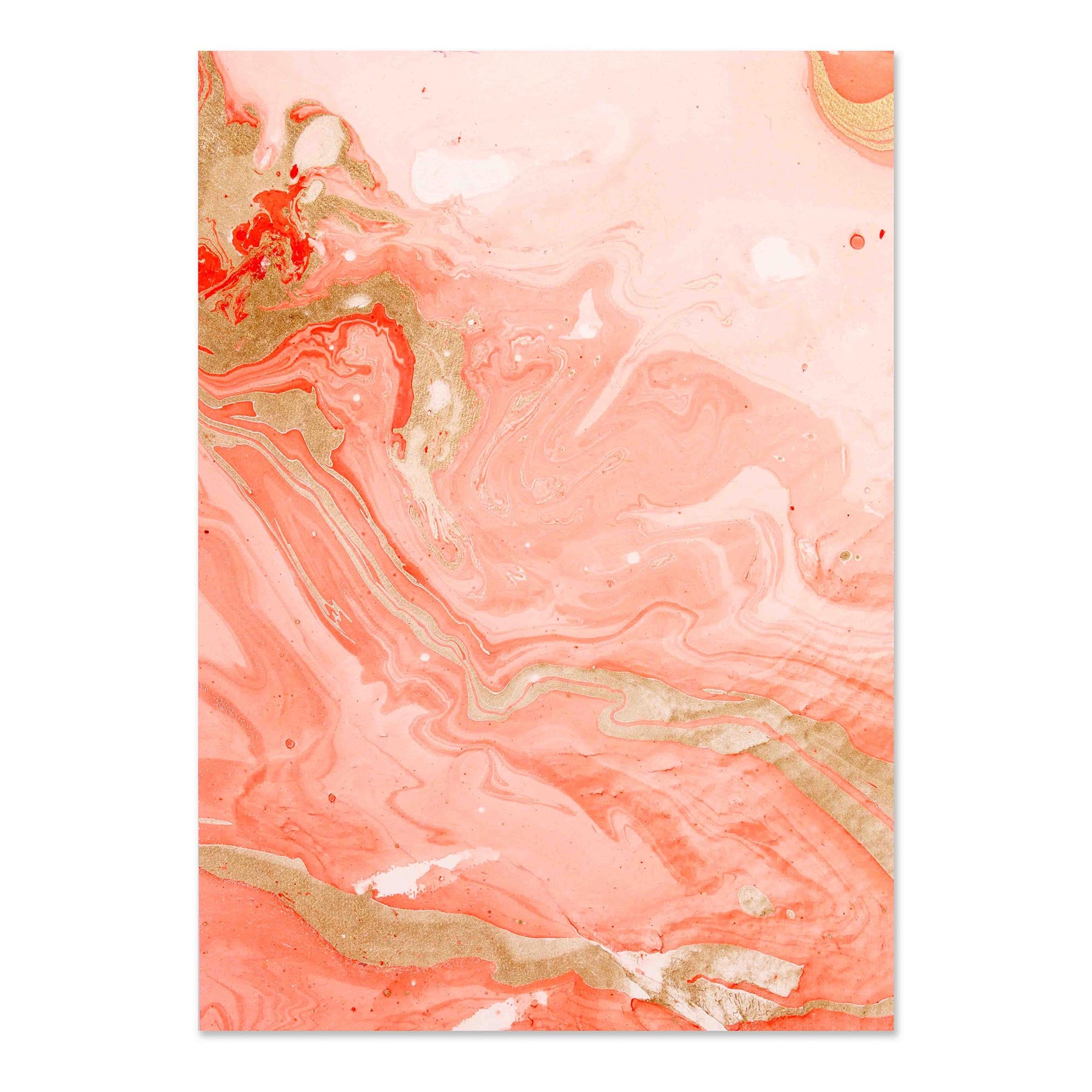 Marbled Paper Shimmer Coral A4 1Sheet Lb