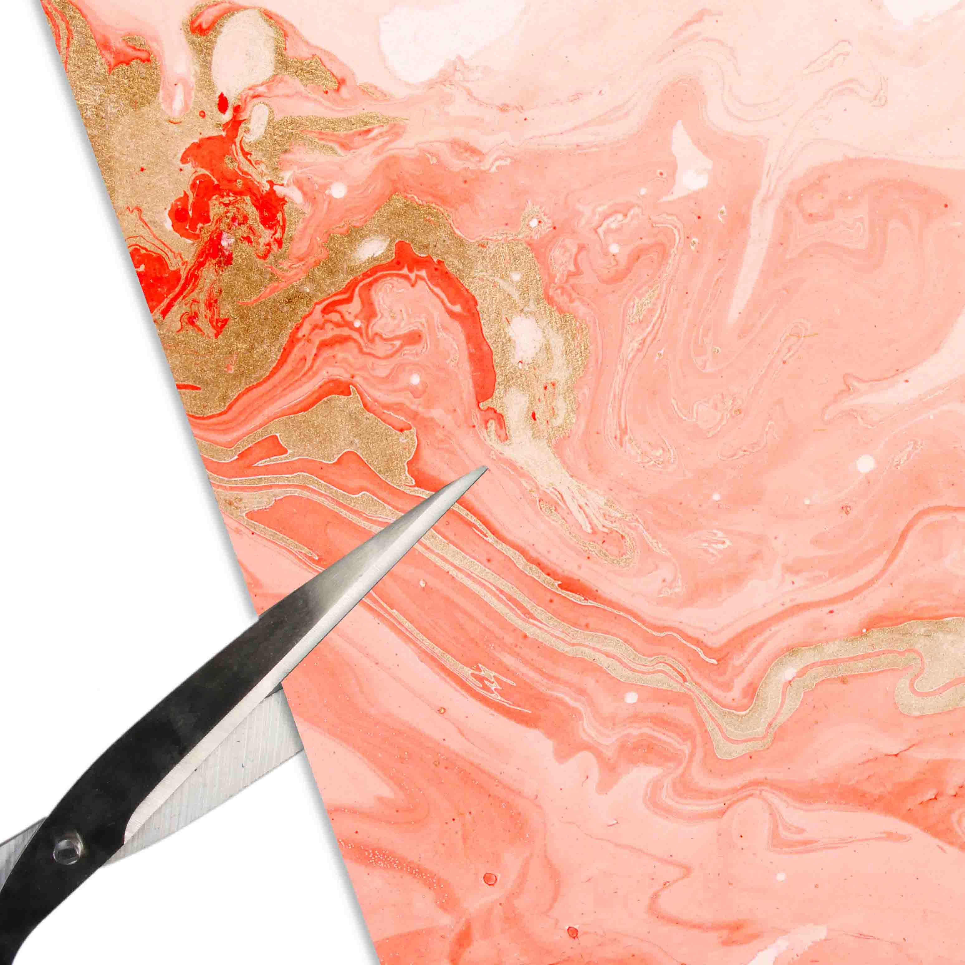 Marbled Paper Shimmer Coral A4 1Sheet Lb
