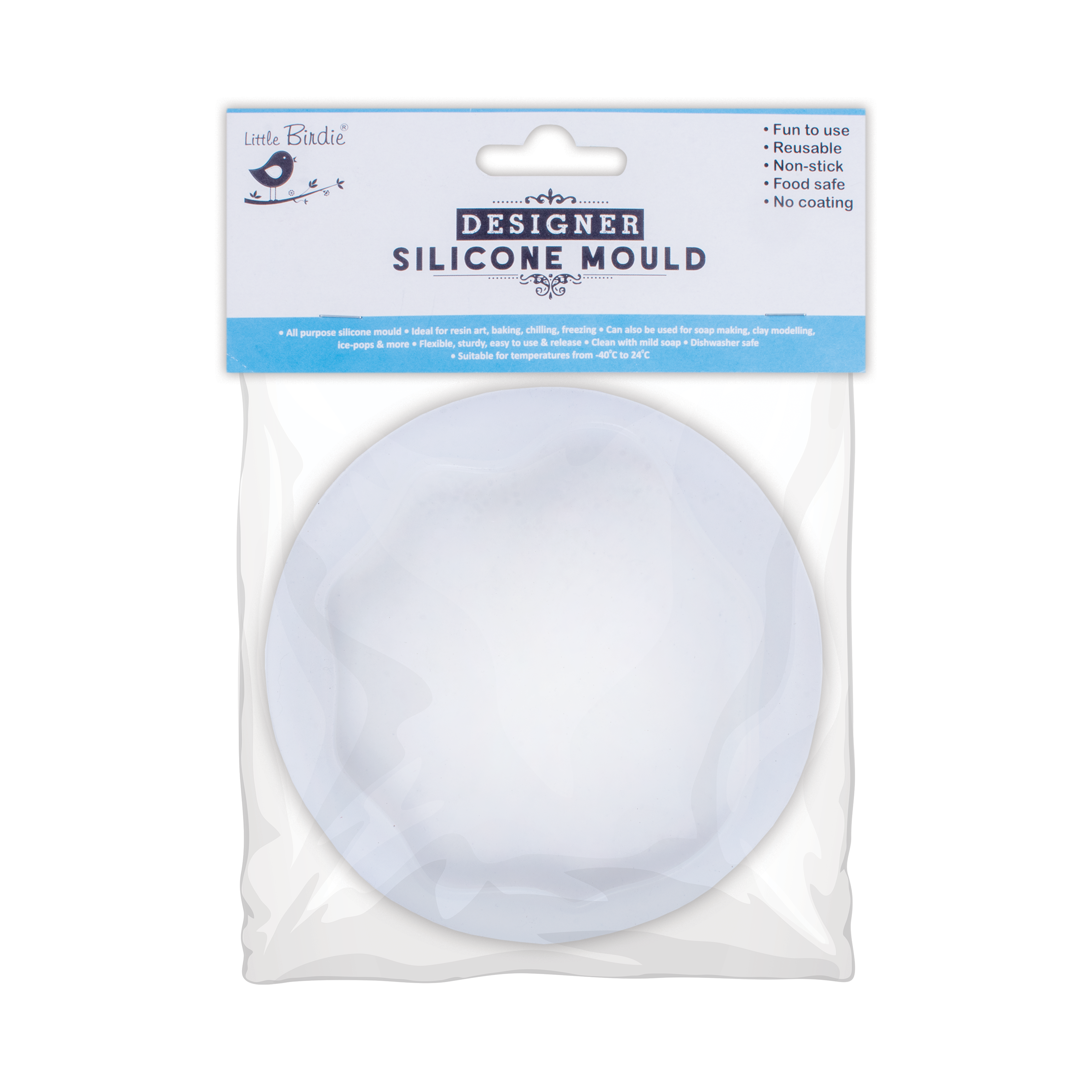 Silicone Mould Scalloped Edge Circle 4 Inch D-8.63Mm 1Pc Ib