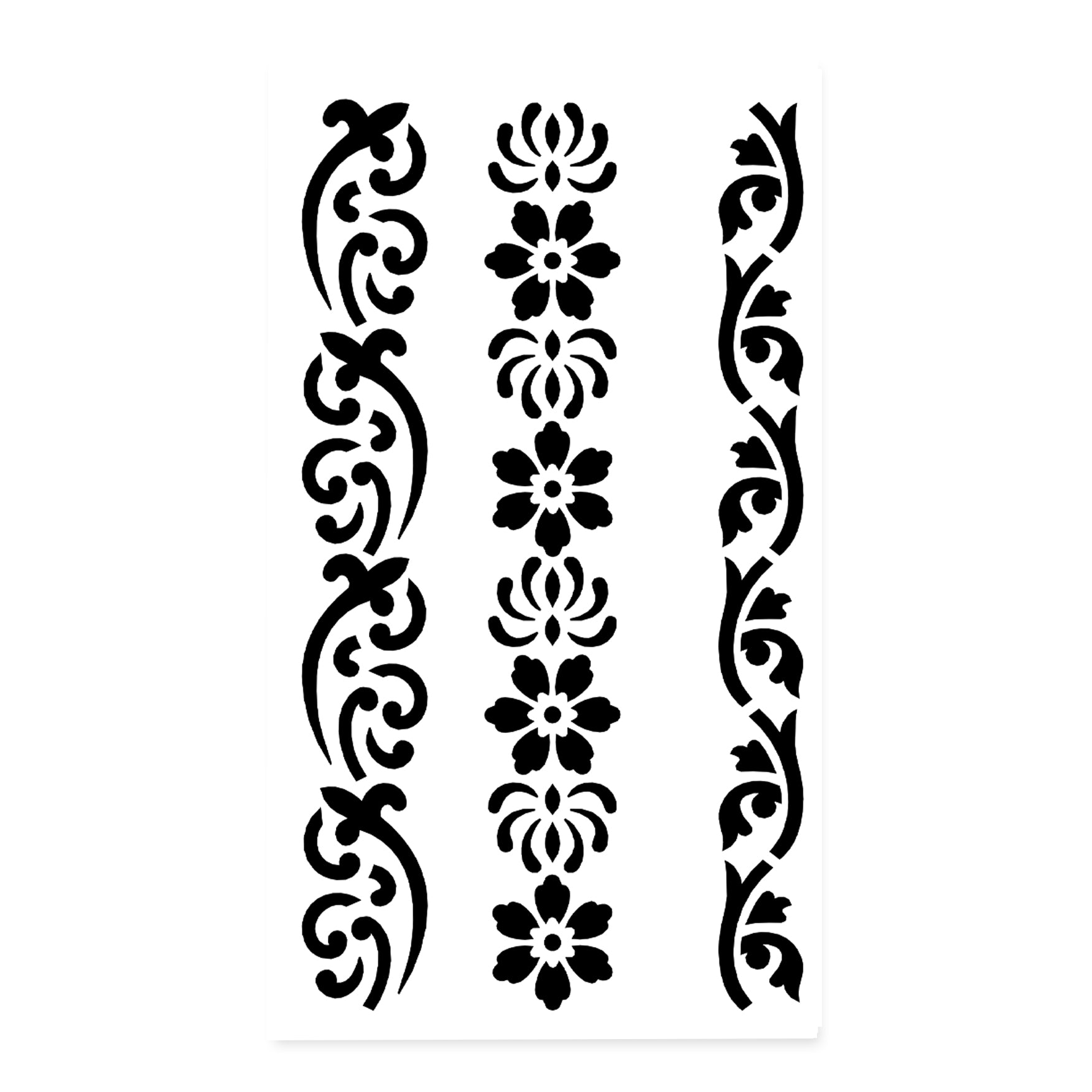 Stencil Floral Borders 4 X 7Inch 1Pc Pbci Lb