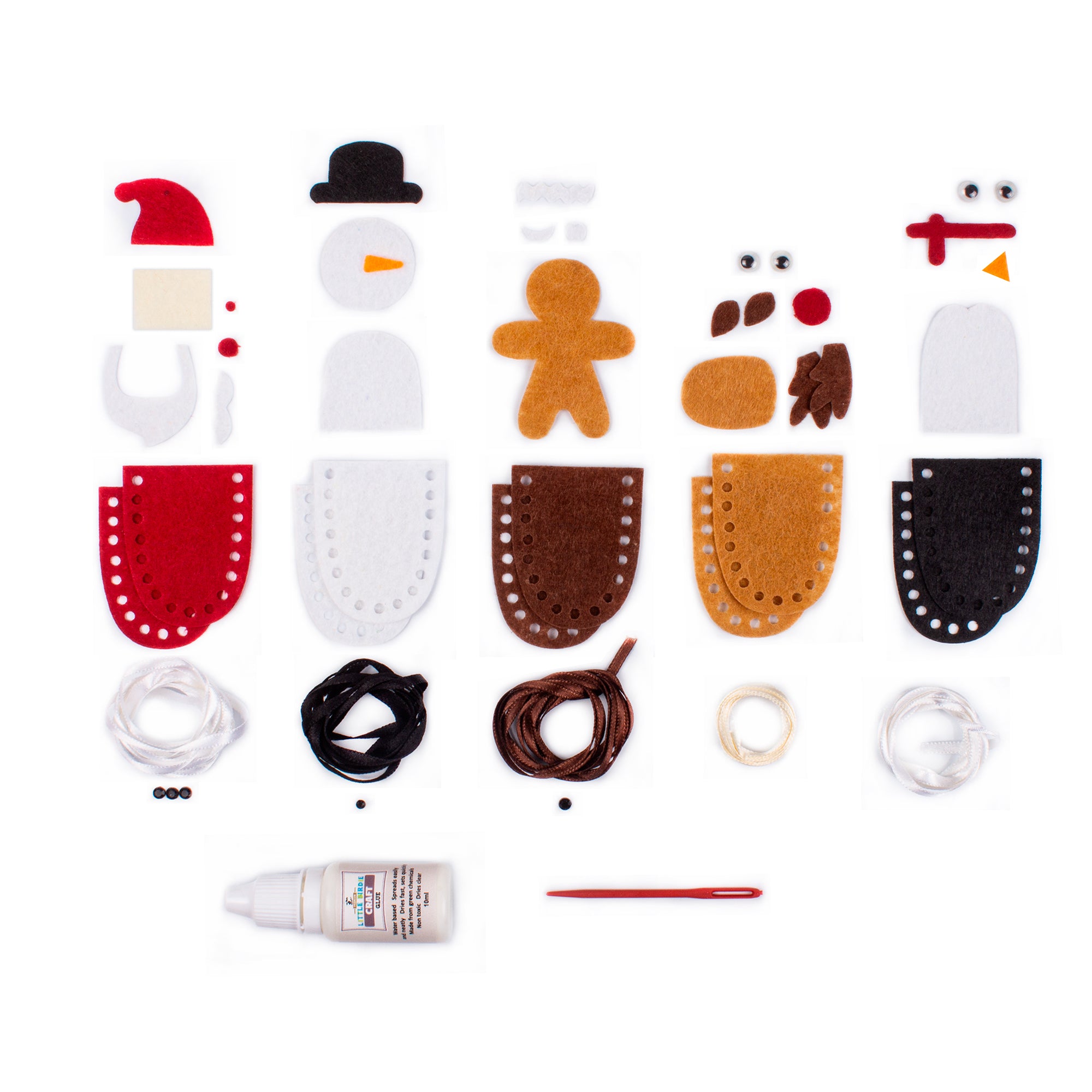 Christmas DIY Felt Finger Puppet Kit, 1 Box