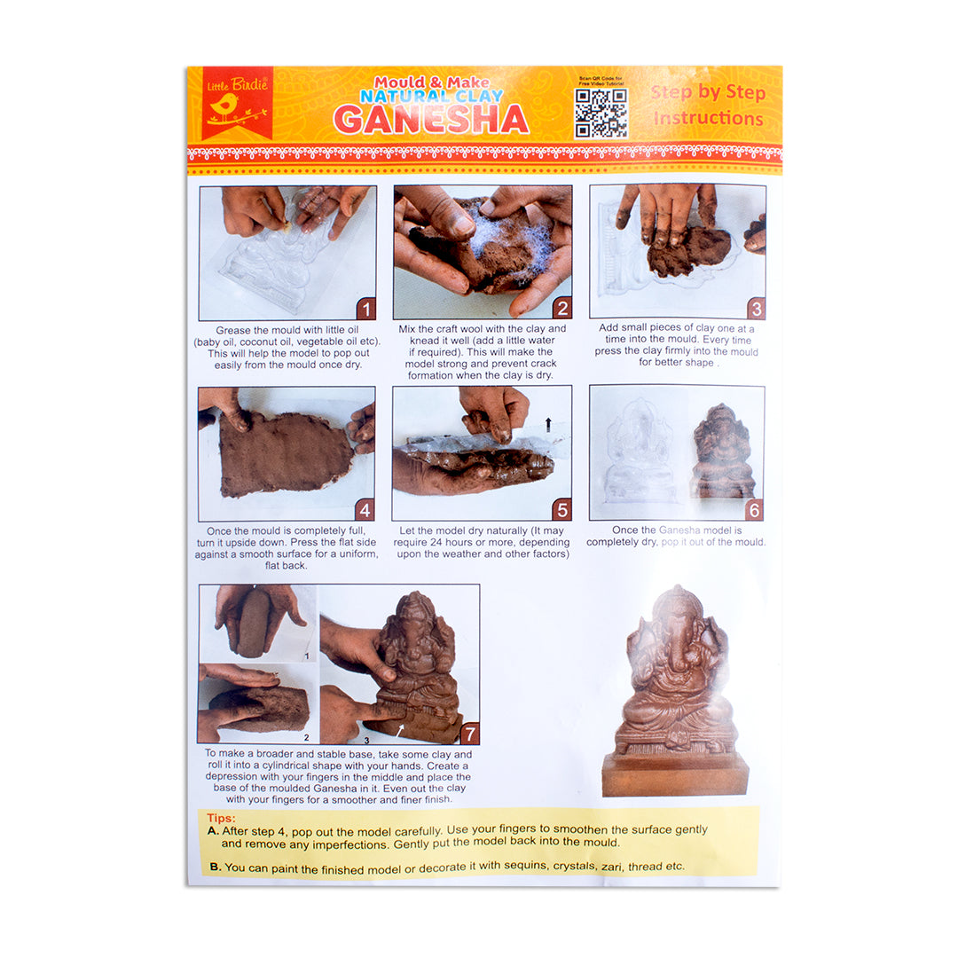 Little Birdie DIY Natural Clay Ganesha - Mould and Make Kit