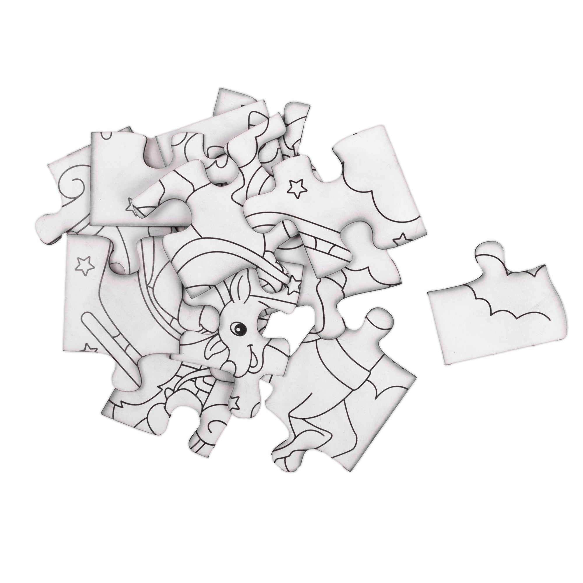 Christmas DIY Puzzle and Paint Kit - Hello Santa,1 Box