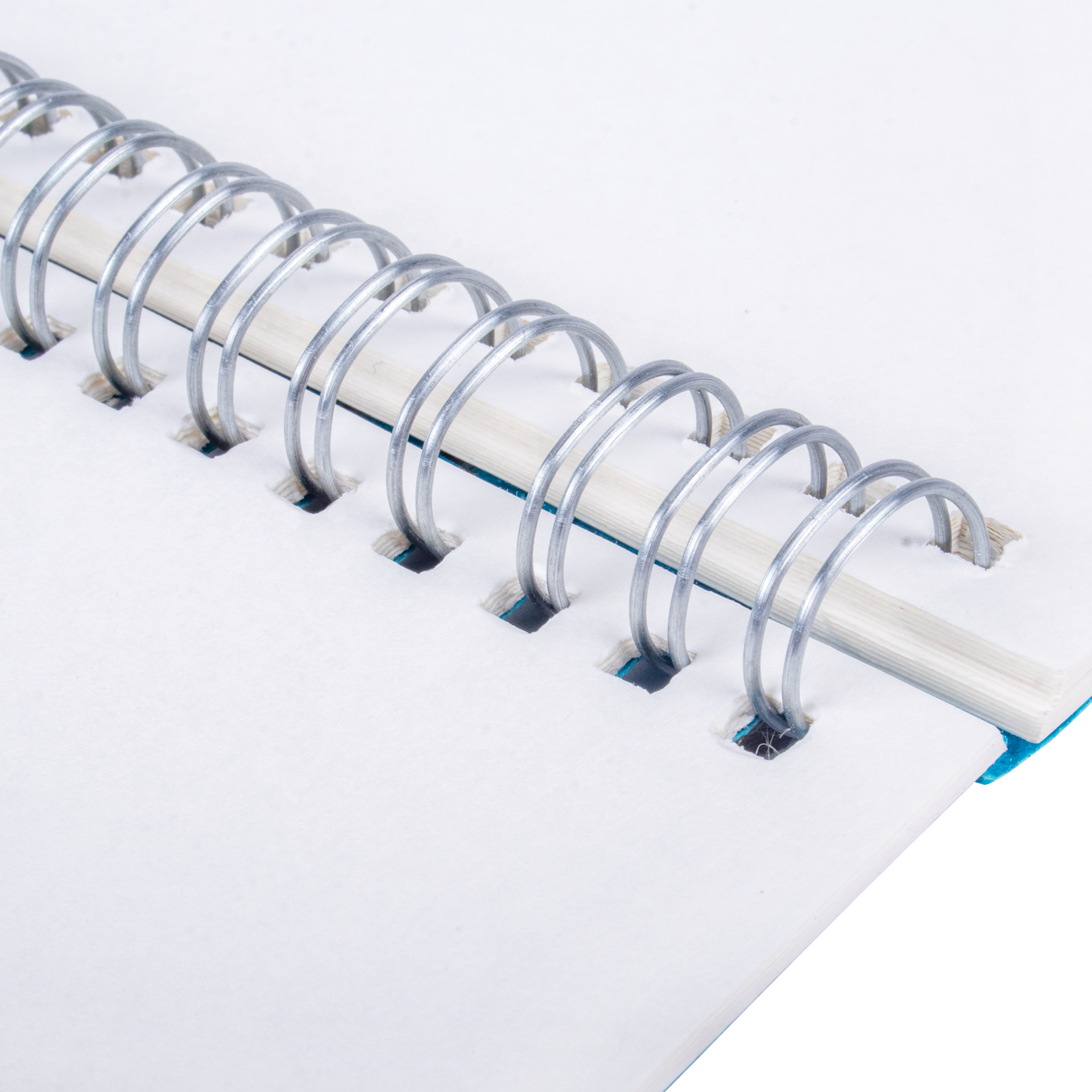 Simply Chic Spiral Bound Sketchbook with Leather | Paper Teal | A6 - 115gsm - 40Pages - 1Book