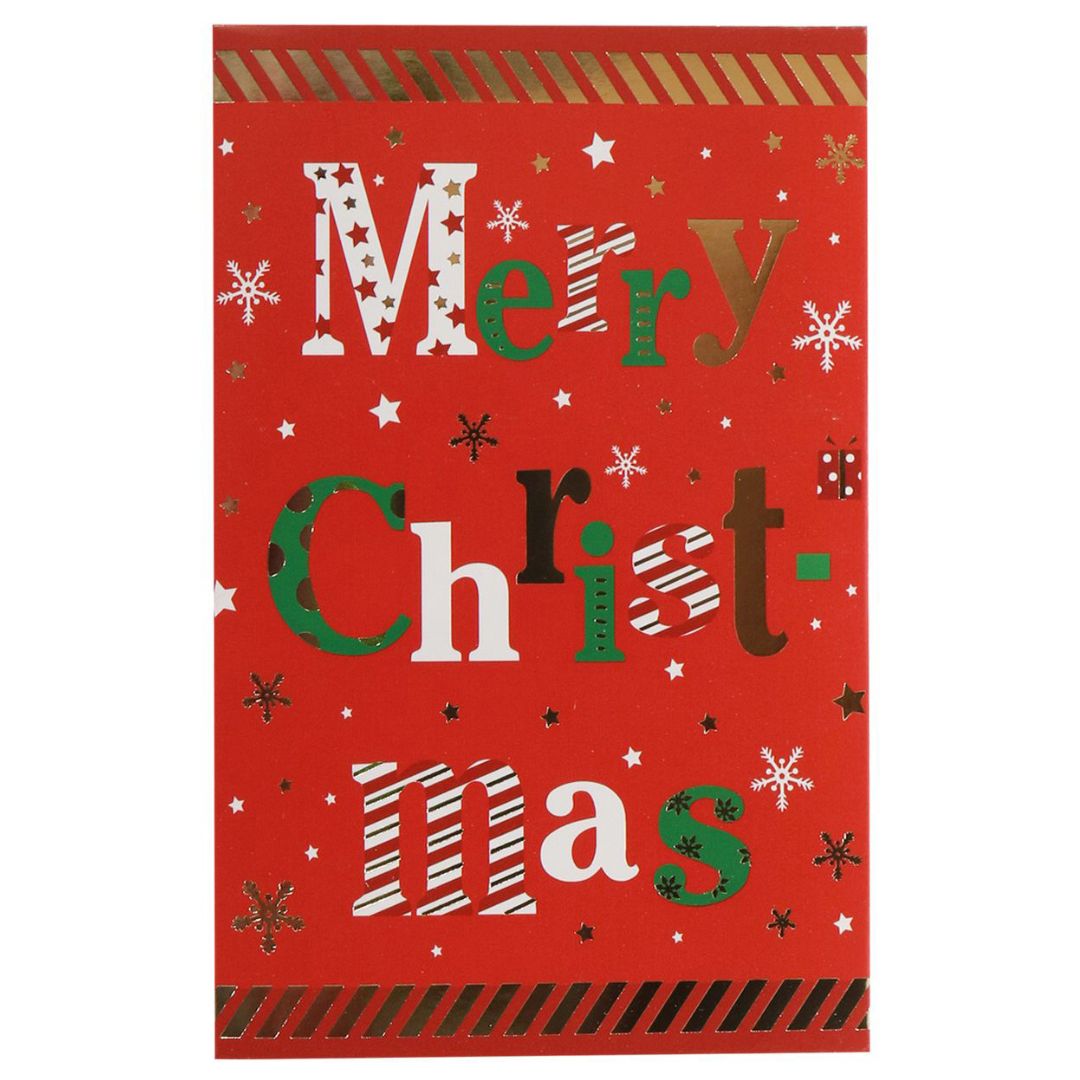 Christmas Greeting Card with Foil Detailing & Envelope Christmas Greetings 11.8 X 17.8cm 1pc
