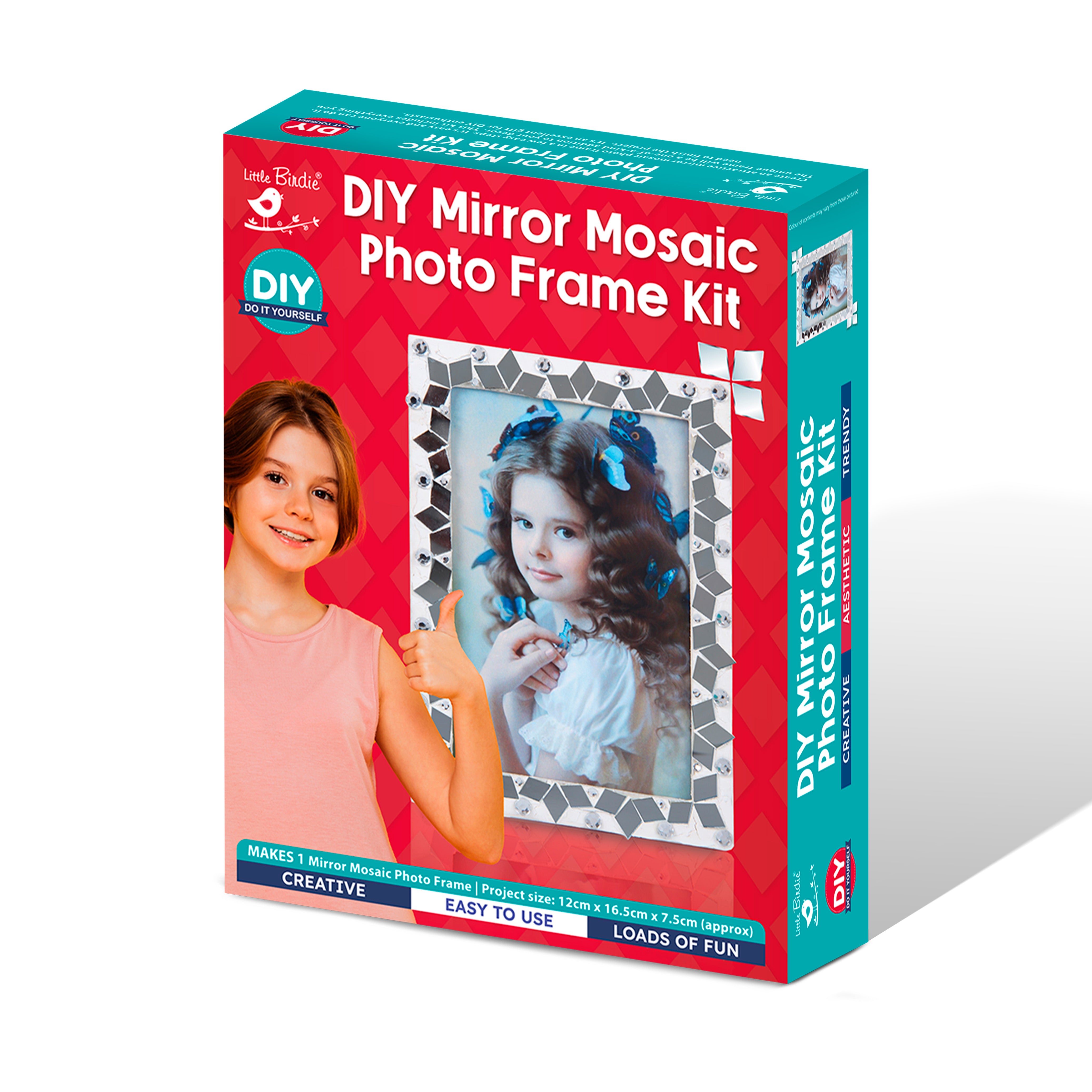 Diy Mirror Mosaic Photo Frame Kit 1pc Box