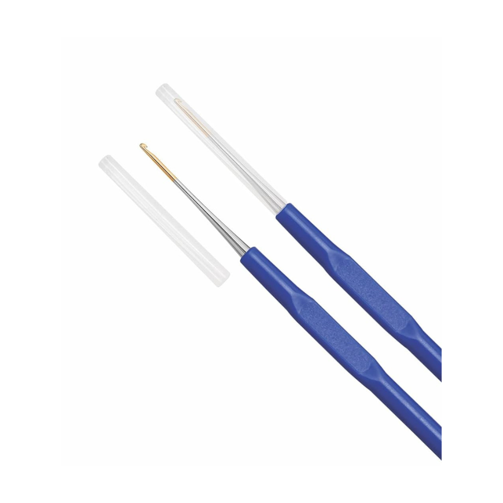 Crochet Hooks Plastic Handle(Gold Point) For Thread No.8 1Pc