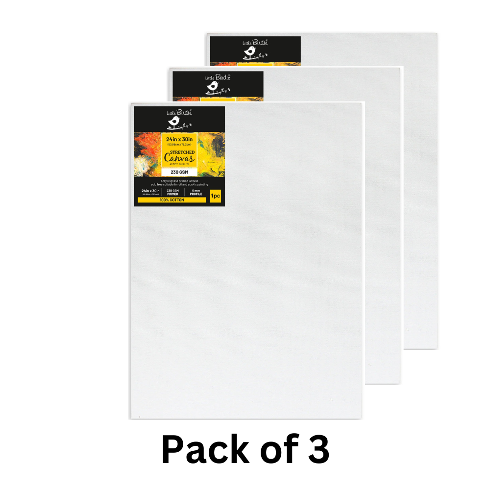 Stretched Canvas Frame 16X30Mm 230Gsm 24X30Inch 1Pc (Pack of 3)