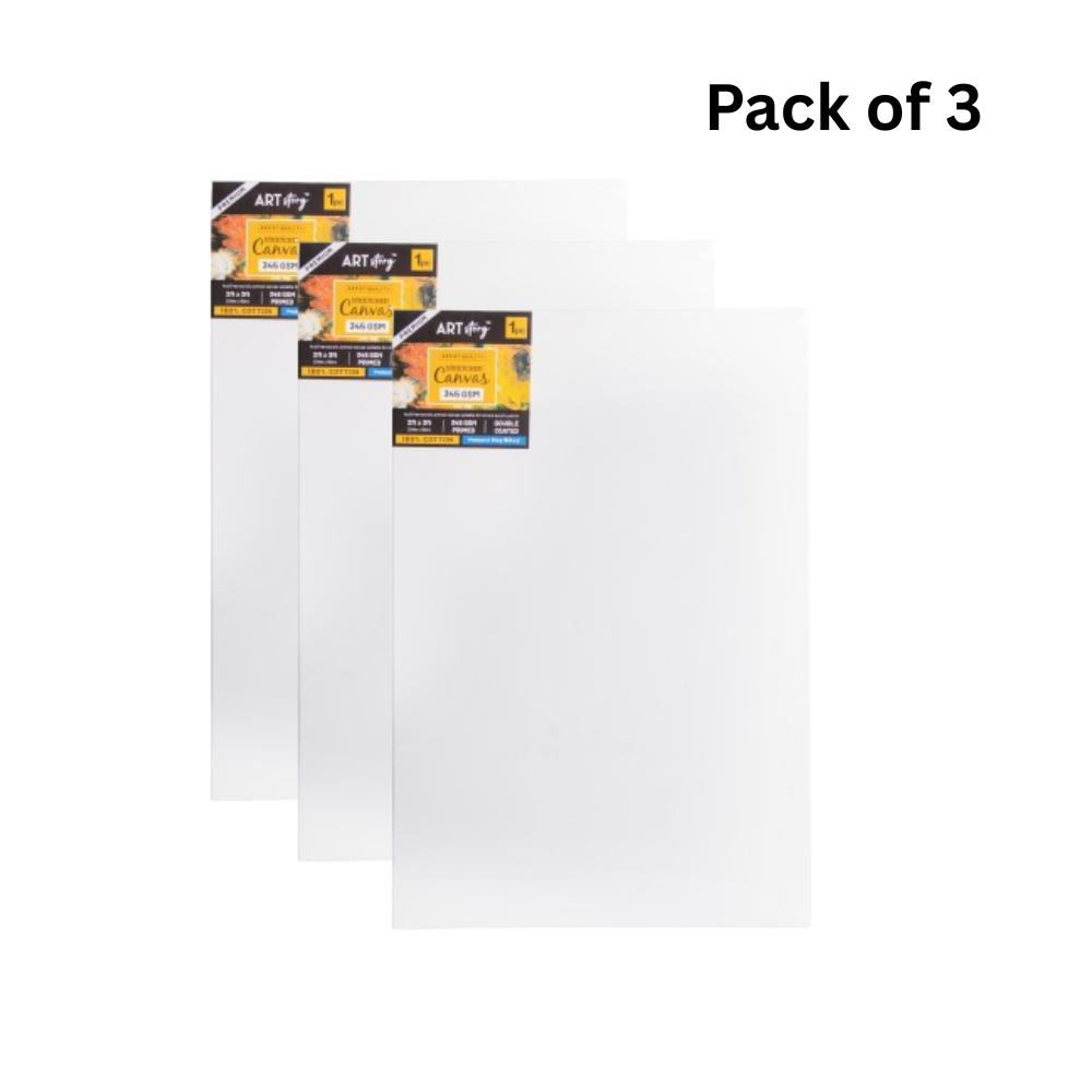 Stretched Canvas Frame (Pack Of 3) 17X37mm 345gsm 24 X 36inch