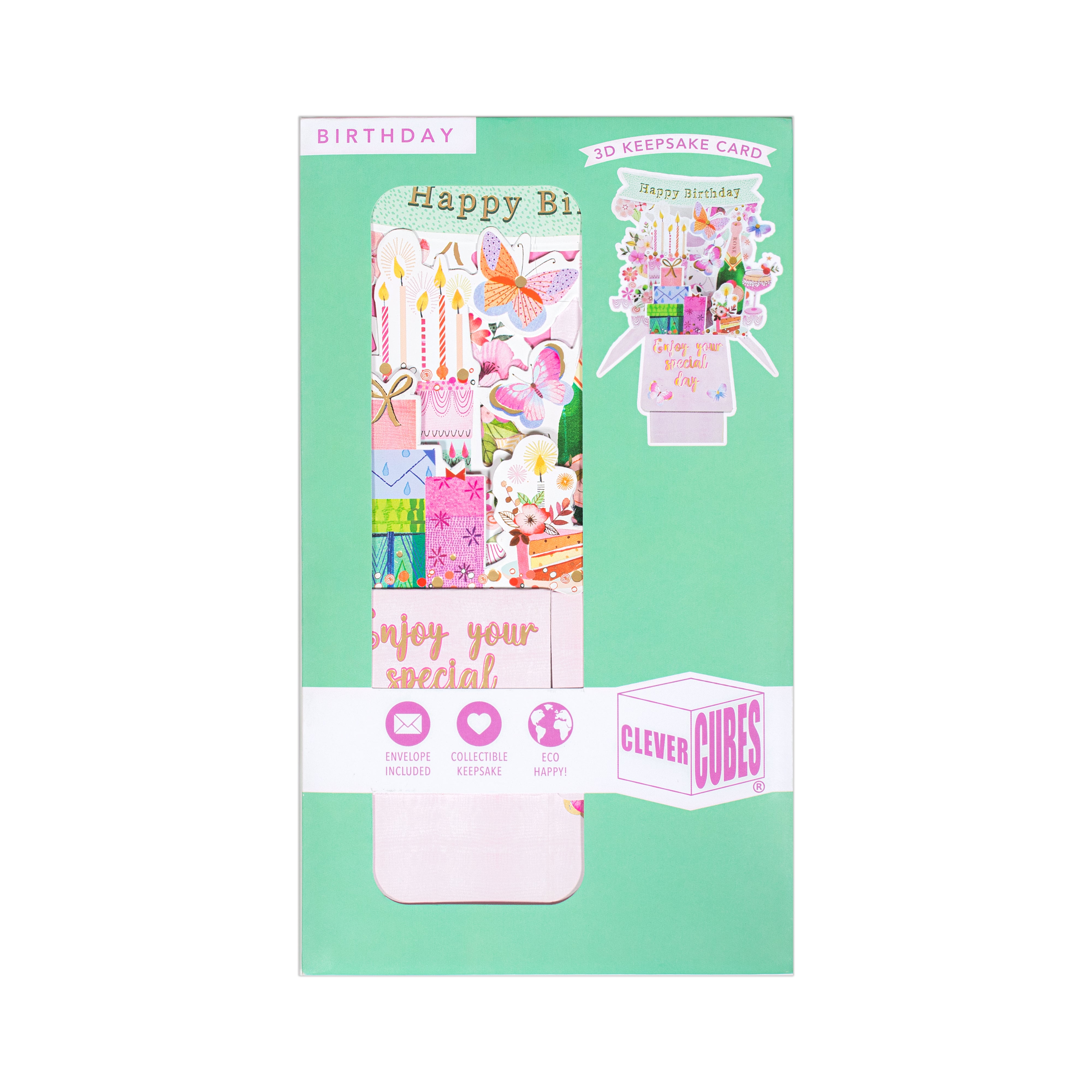 3D Pop Up Birthday Card and Envelope - Your Special Day 1pc