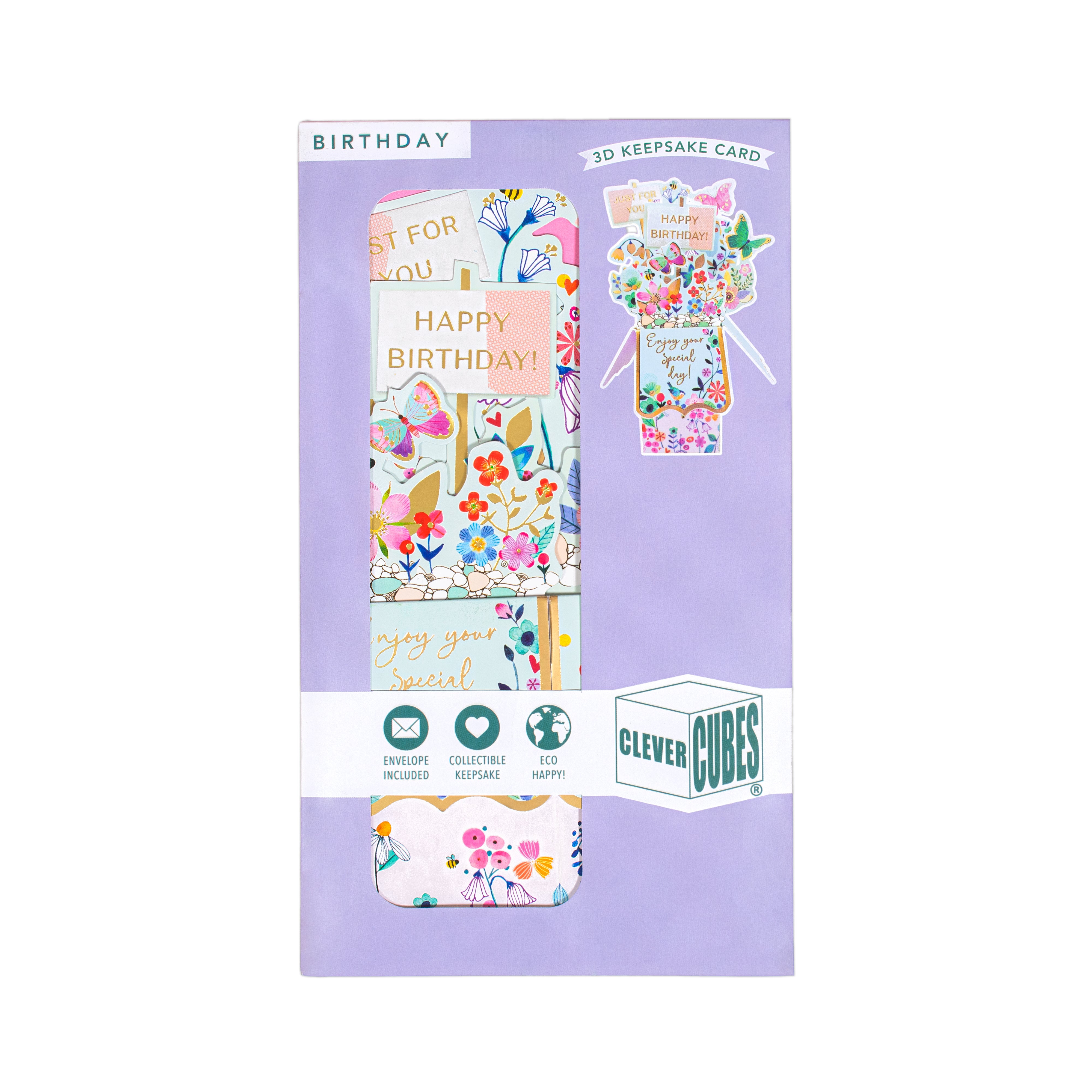 3D Pop Up Birthday Card and Envelope - Birthday Bouquet 1pc