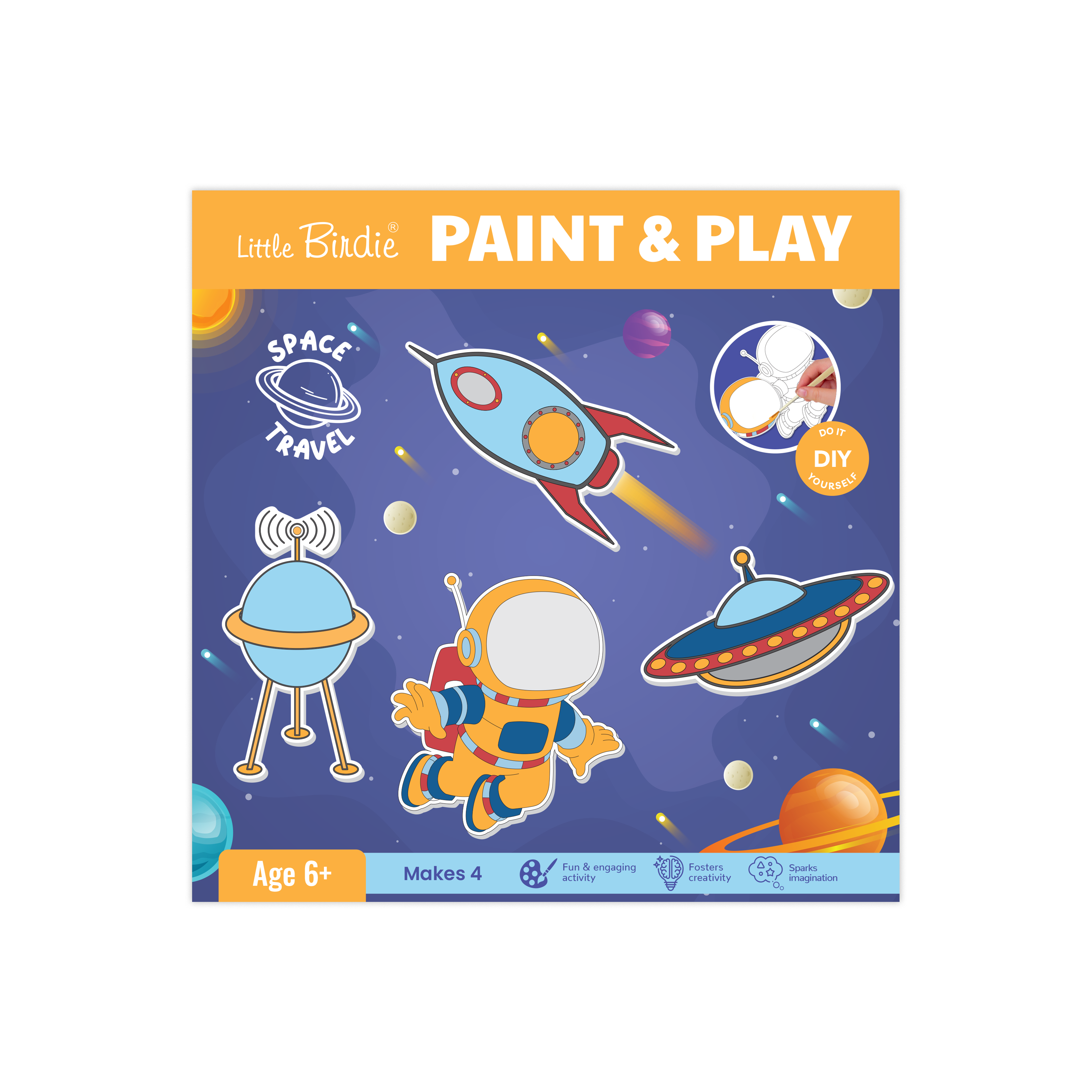 DIY Paint and Play Kit - Space Travel, 1 Box