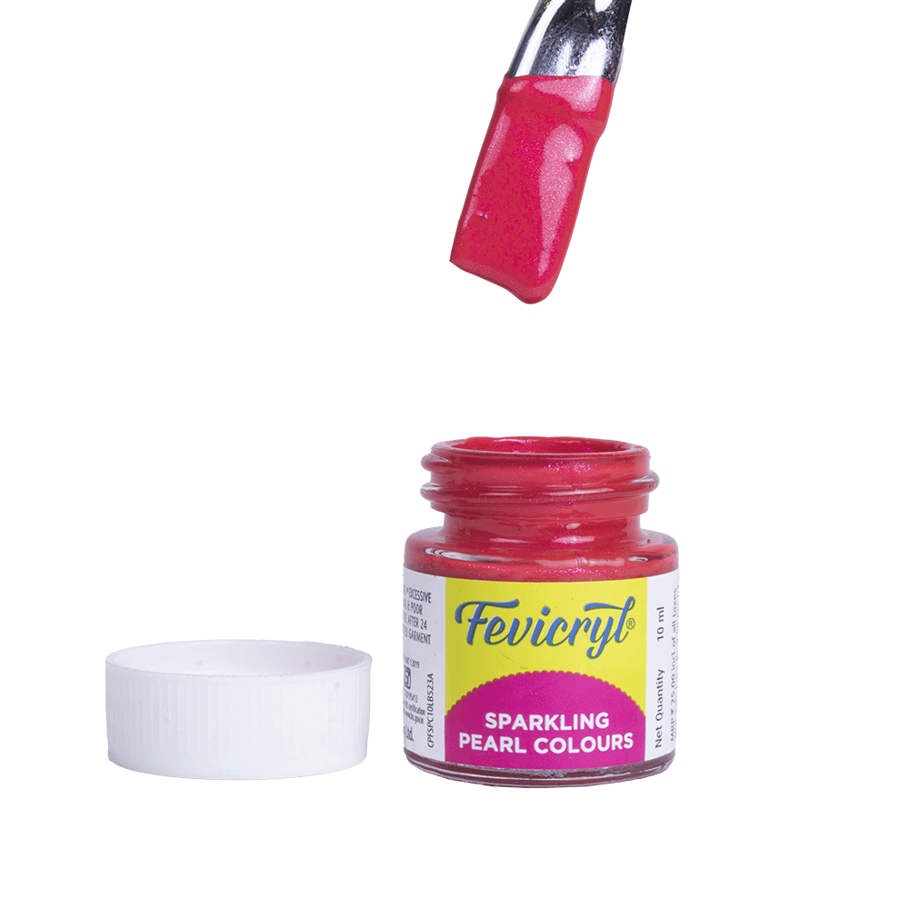 Fevicryl Color Sparkling Pearl Poppy Red 10ml