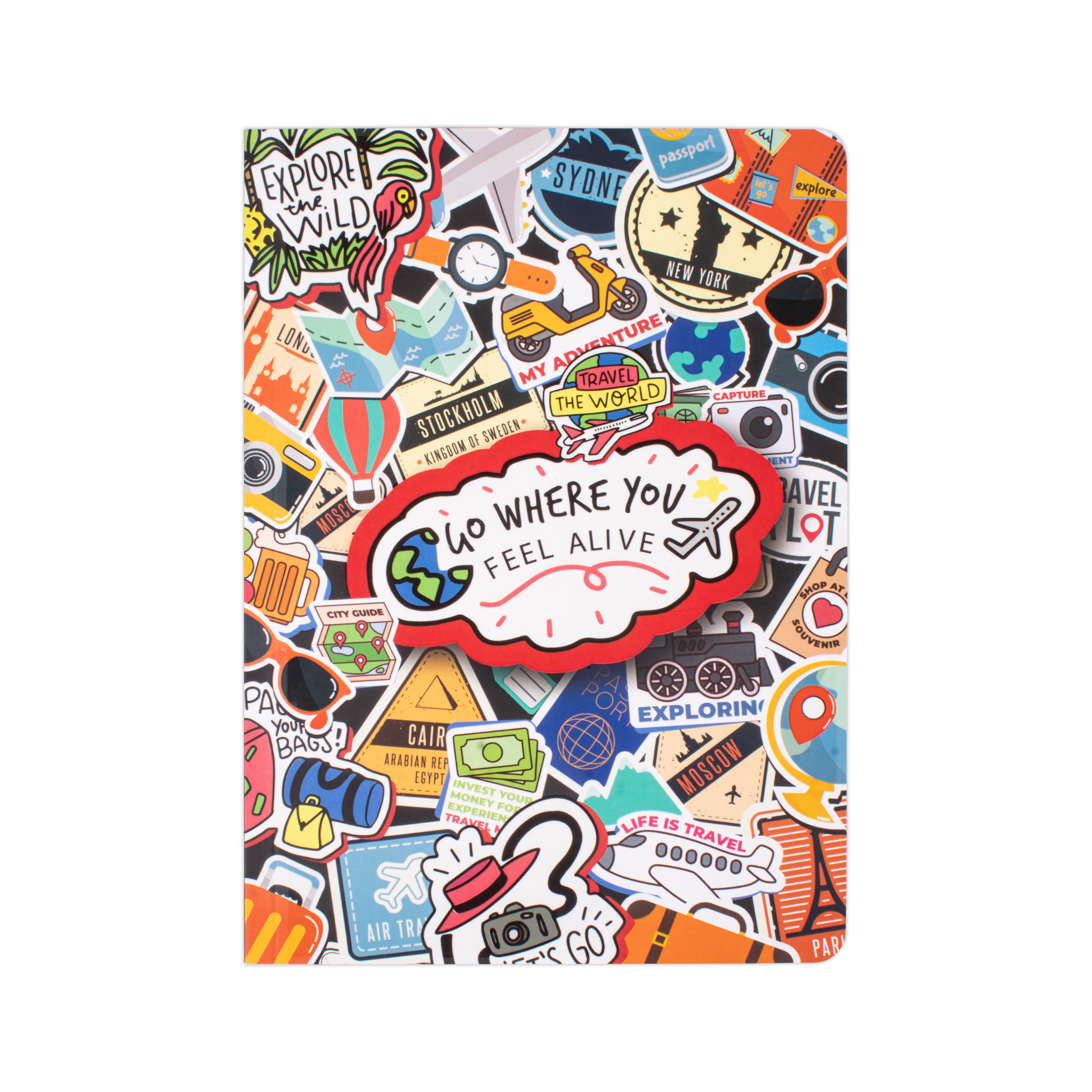 Softbound Ruled Notebook Travel Edge Printed A5 128pages 100gsm