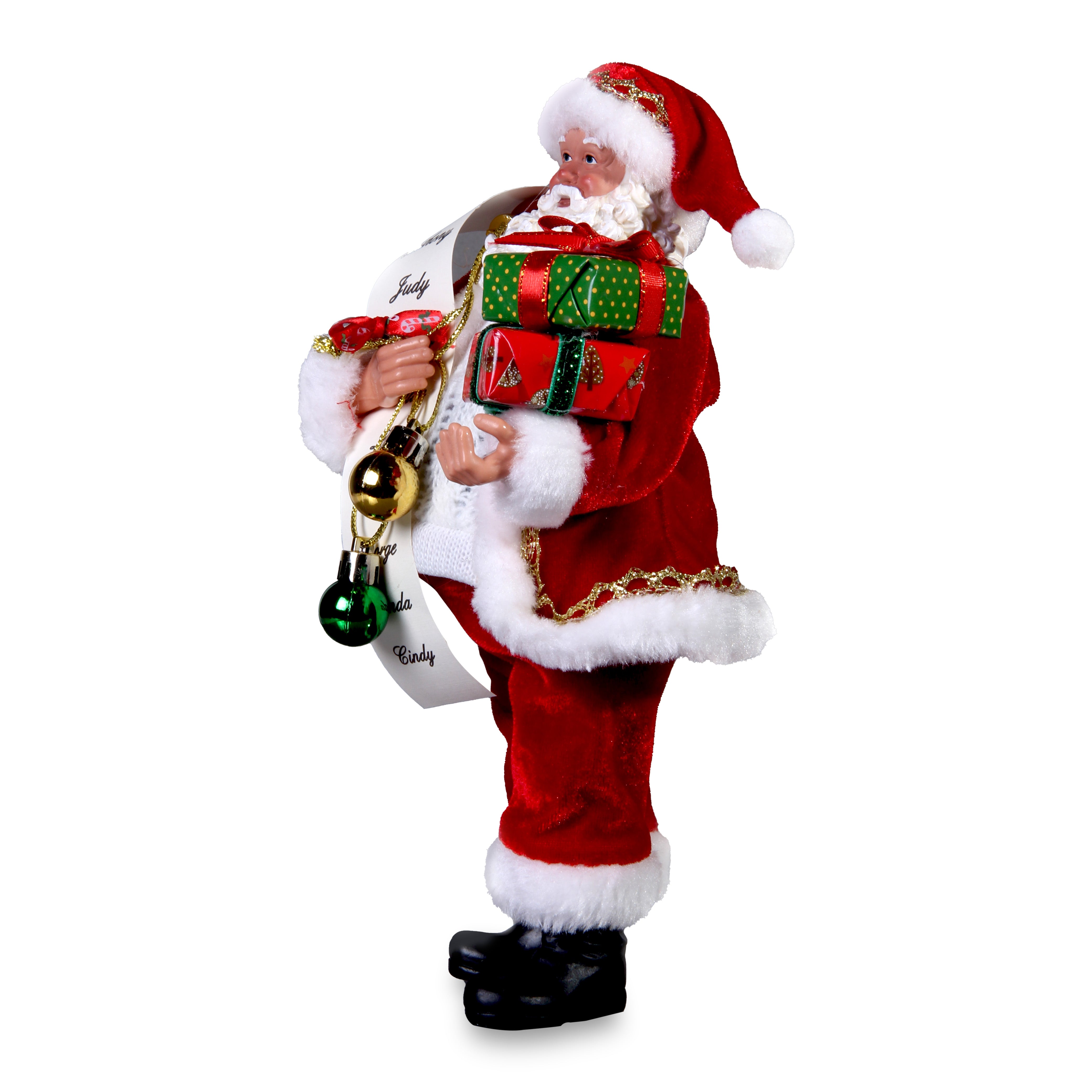 Collectible Nice List Santa 28Cm 1Pc
