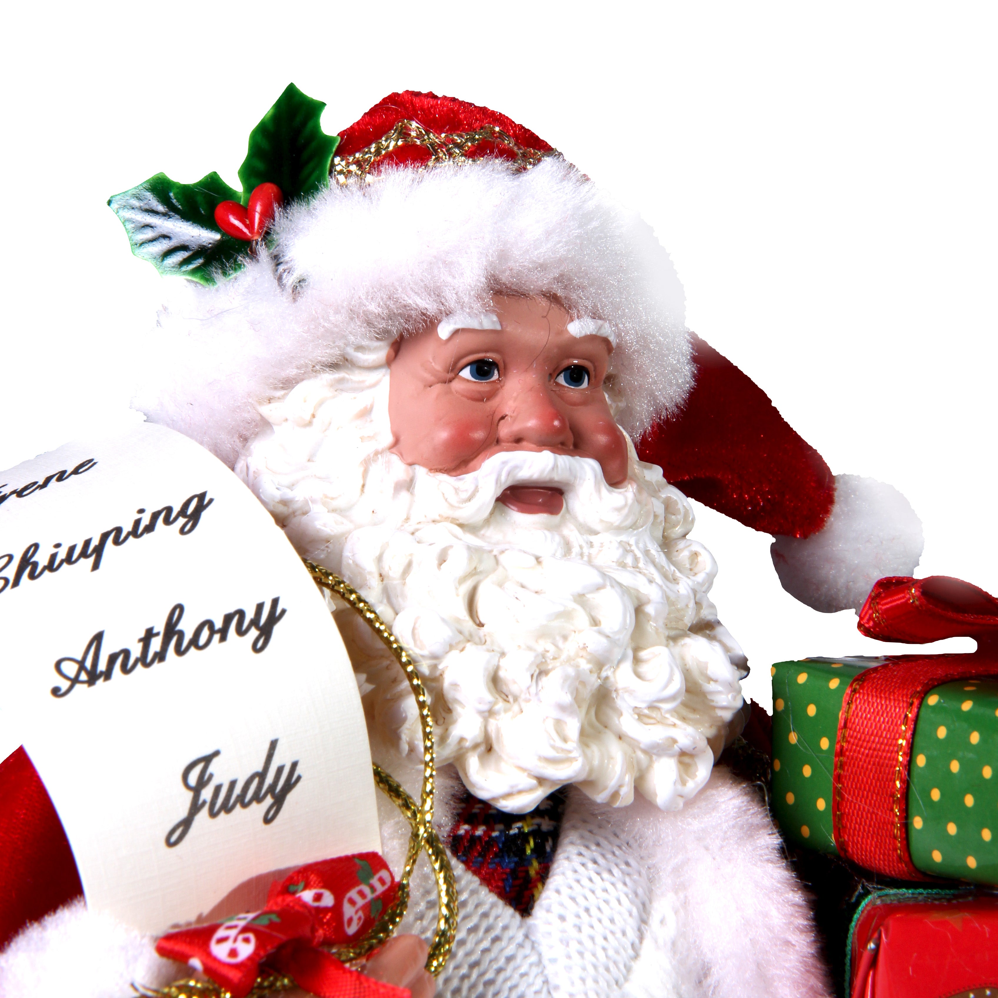 Collectible Nice List Santa 28Cm 1Pc