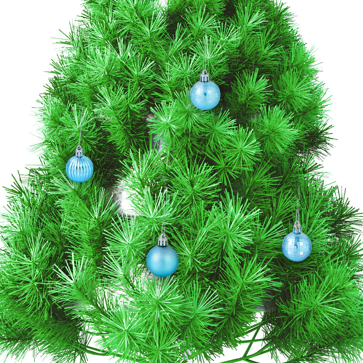 Christmas Baubles Aqua 40Mm 24Pc Acetate