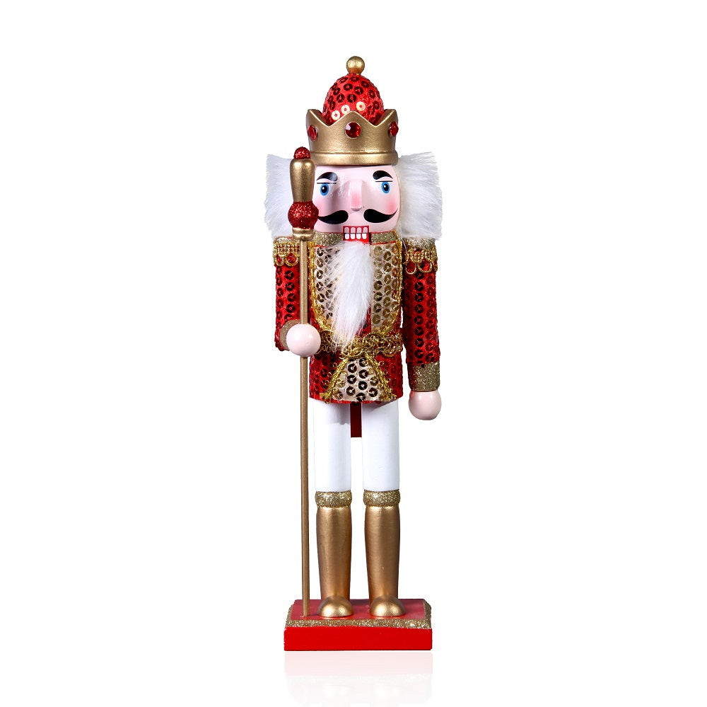 Glitter Sequins Nutcracker Assorted 30Cm 1Pc