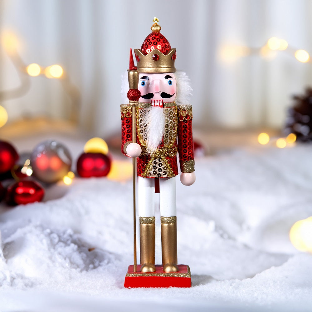 Glitter Sequins Nutcracker Assorted 30Cm 1Pc