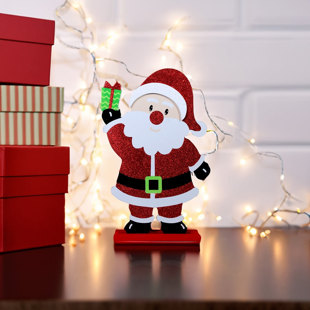 Table Deco Santa Red 12 X 8Inch 1Pc
