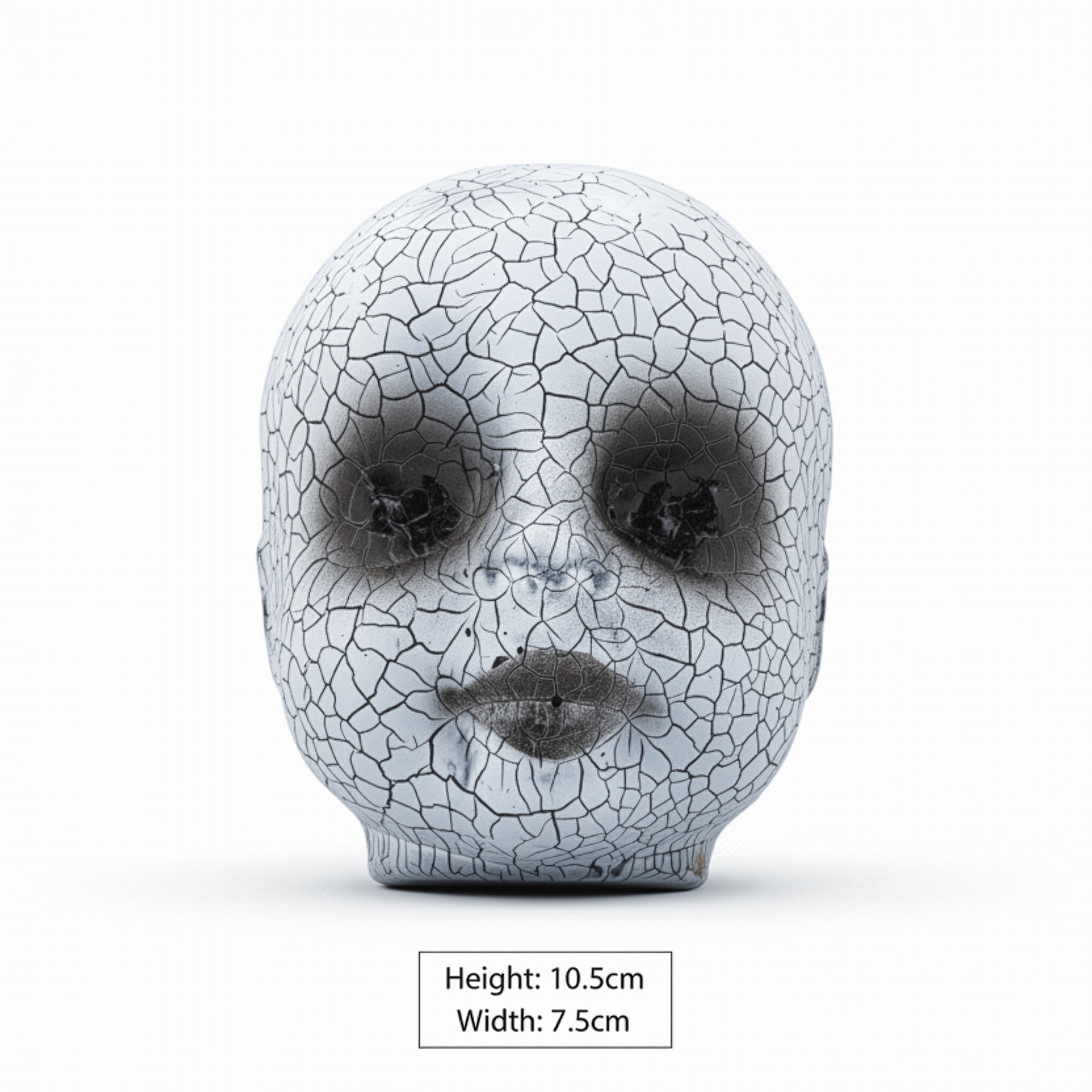 Doll Head Crackled Face 1pc