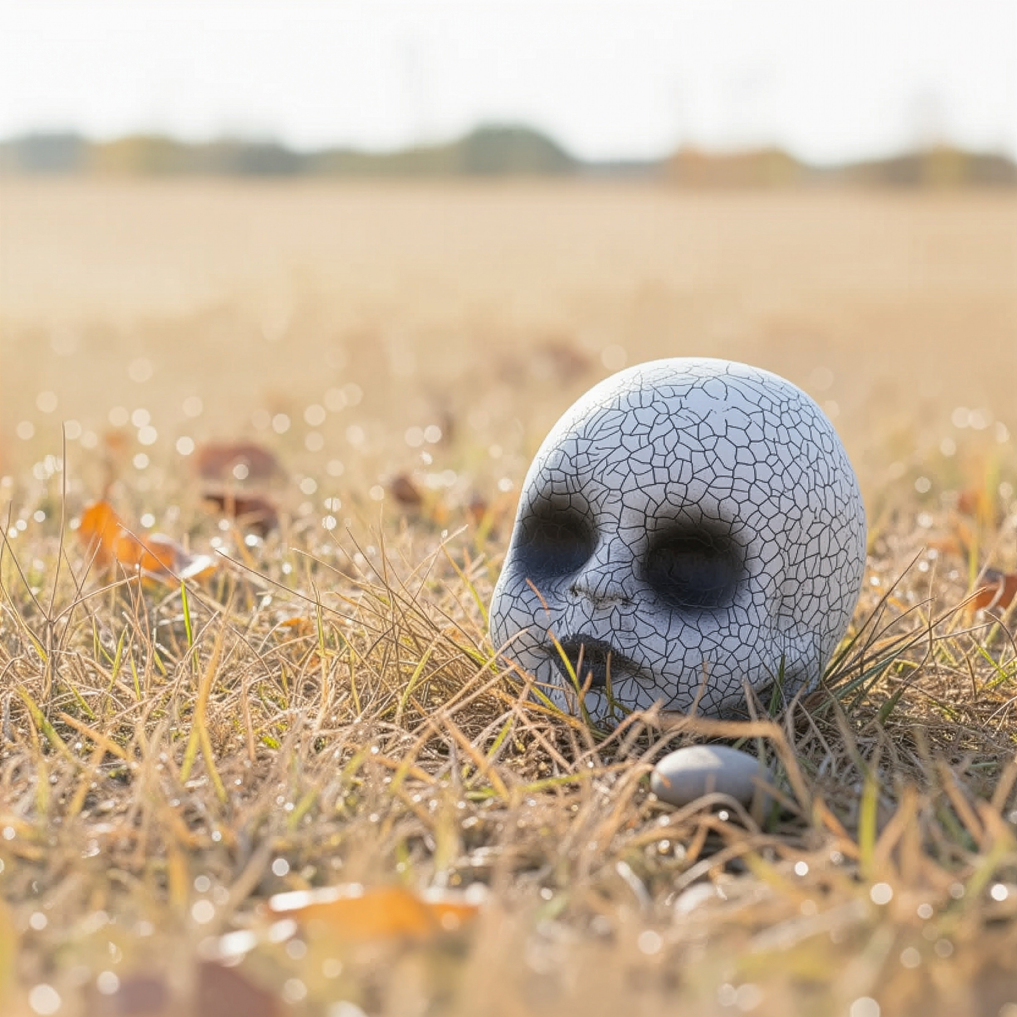 Doll Head Crackled Face 1pc